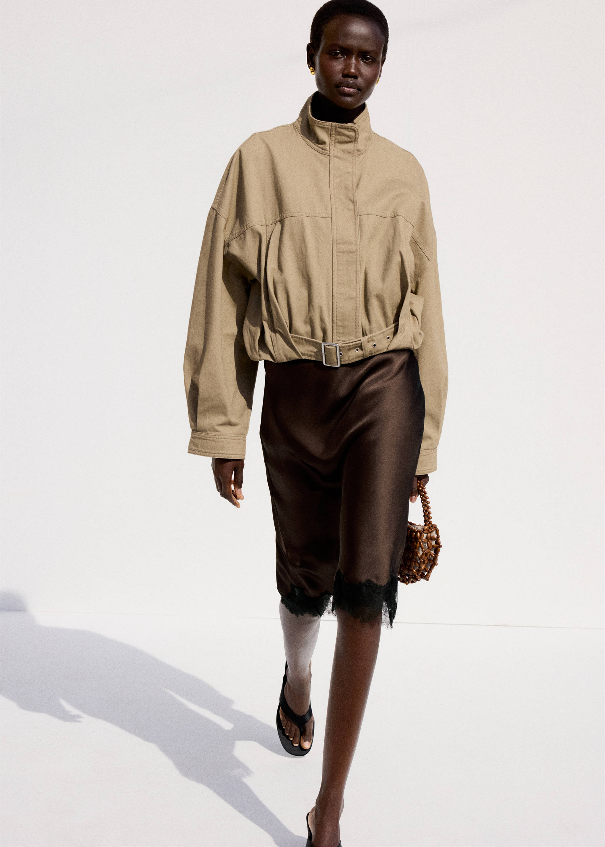 Satin lace skirt - Details of the article 3