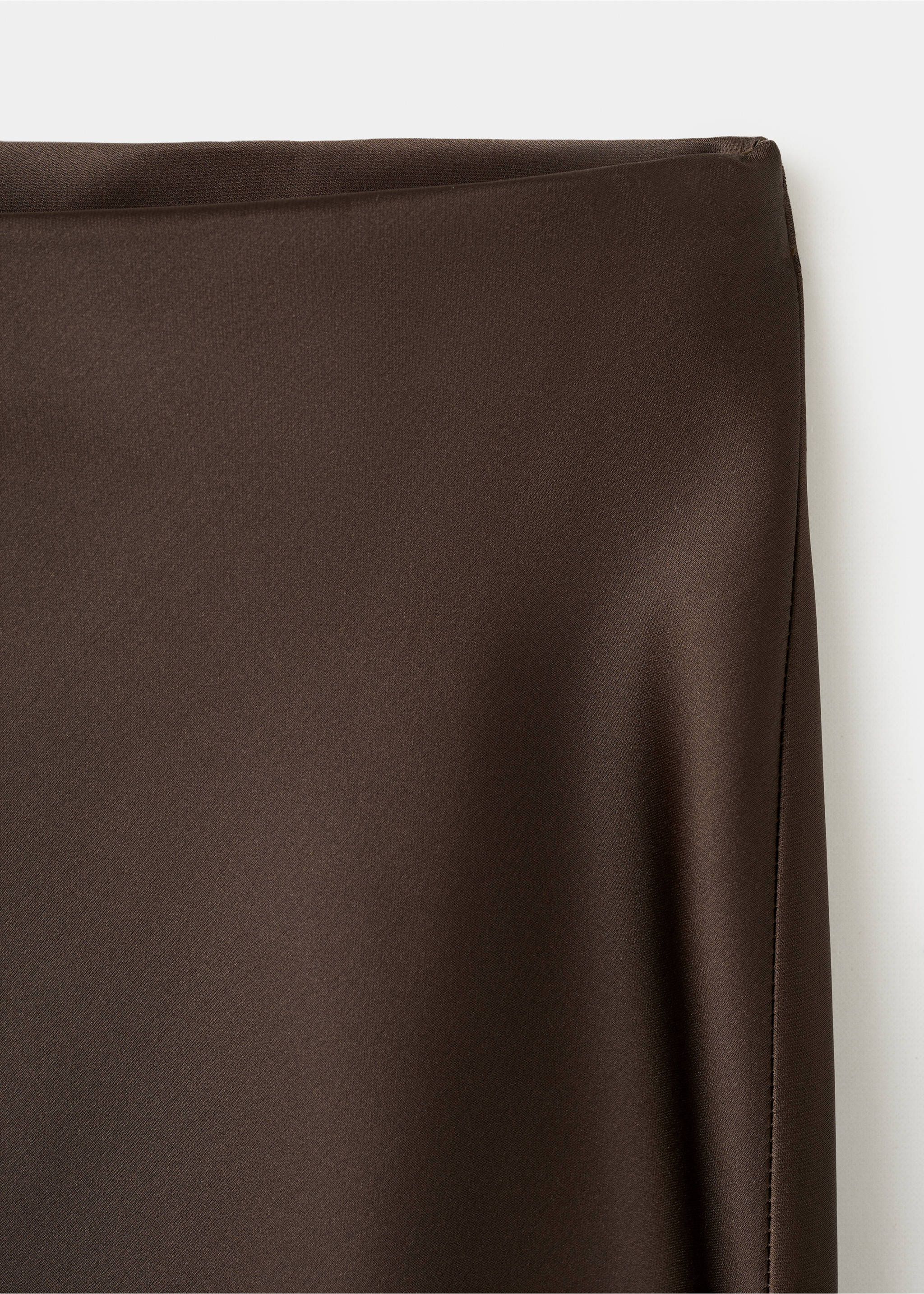 Satin lace skirt - Details of the article 8, Brown. Ref: 27081334-00.