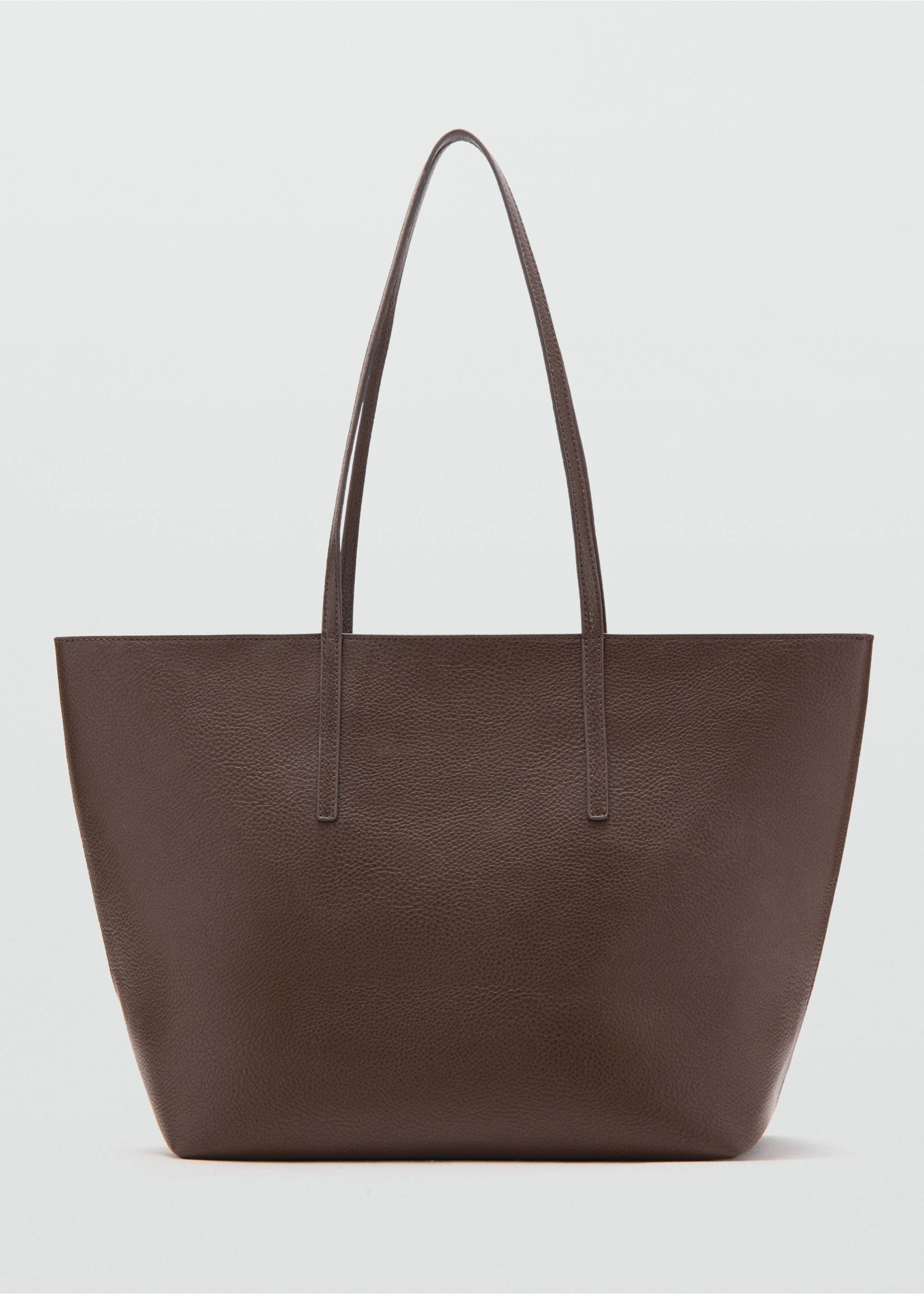 Shopper bag with double handle - Article without model, Chocolate. Ref: 27081340-00.