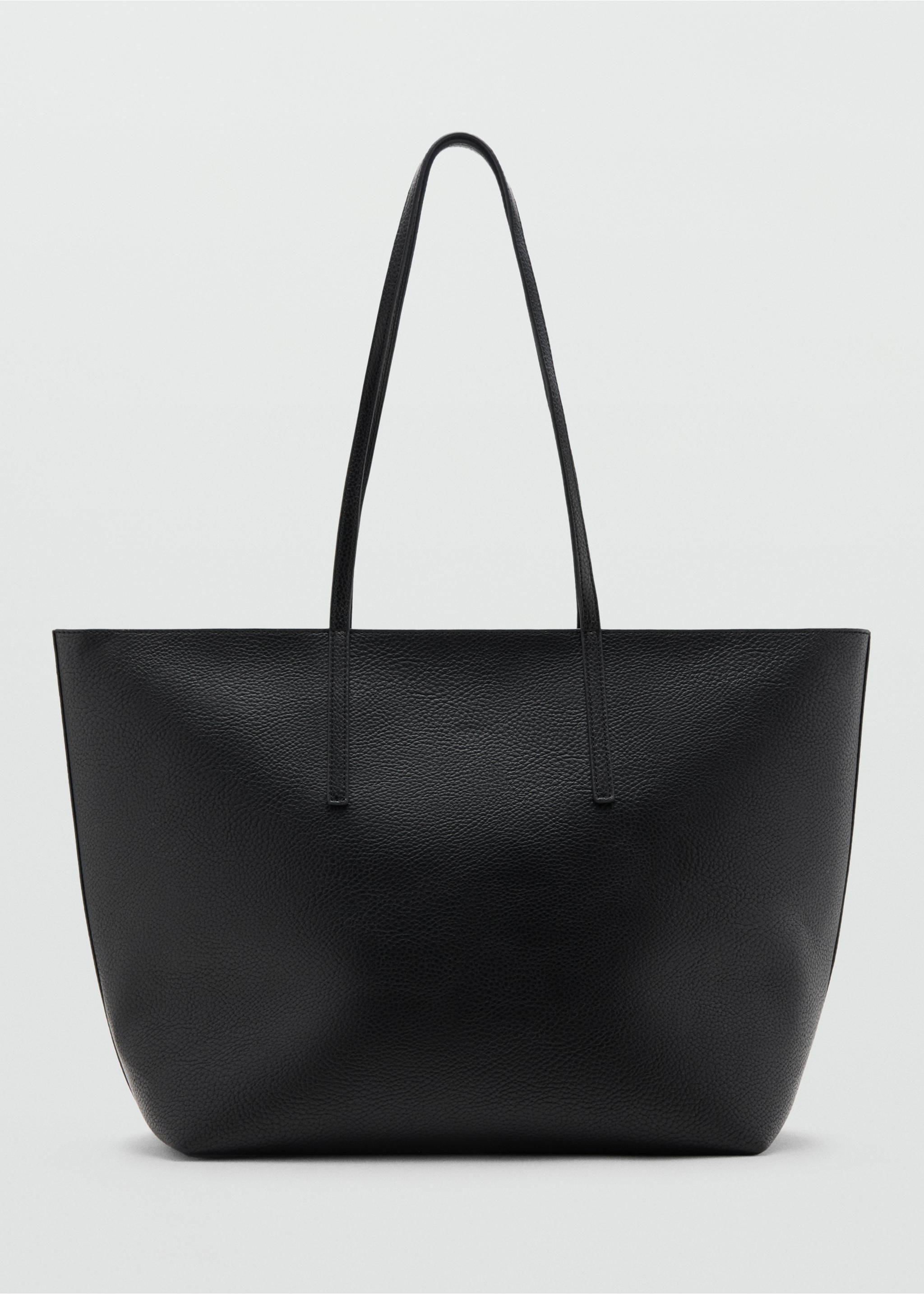 Shopper bag with double handle - Article without model, Black. Ref: 27081340-00.