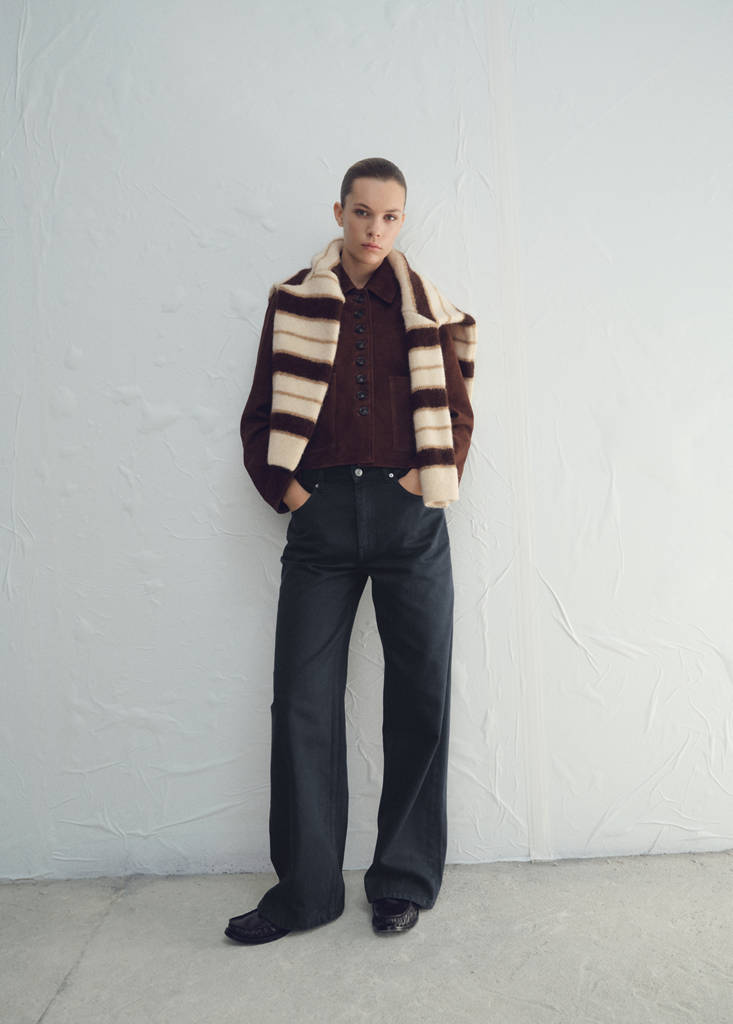 Mid-rise straight jeans — Charcoal
