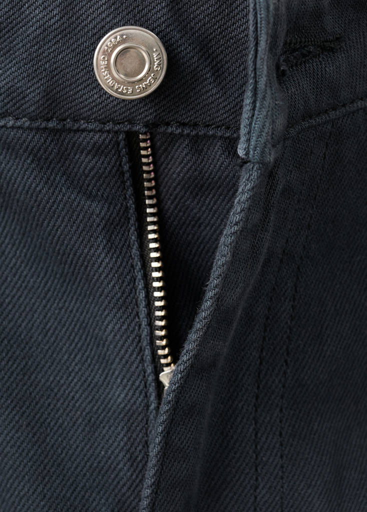 Mid-rise straight jeans — Charcoal