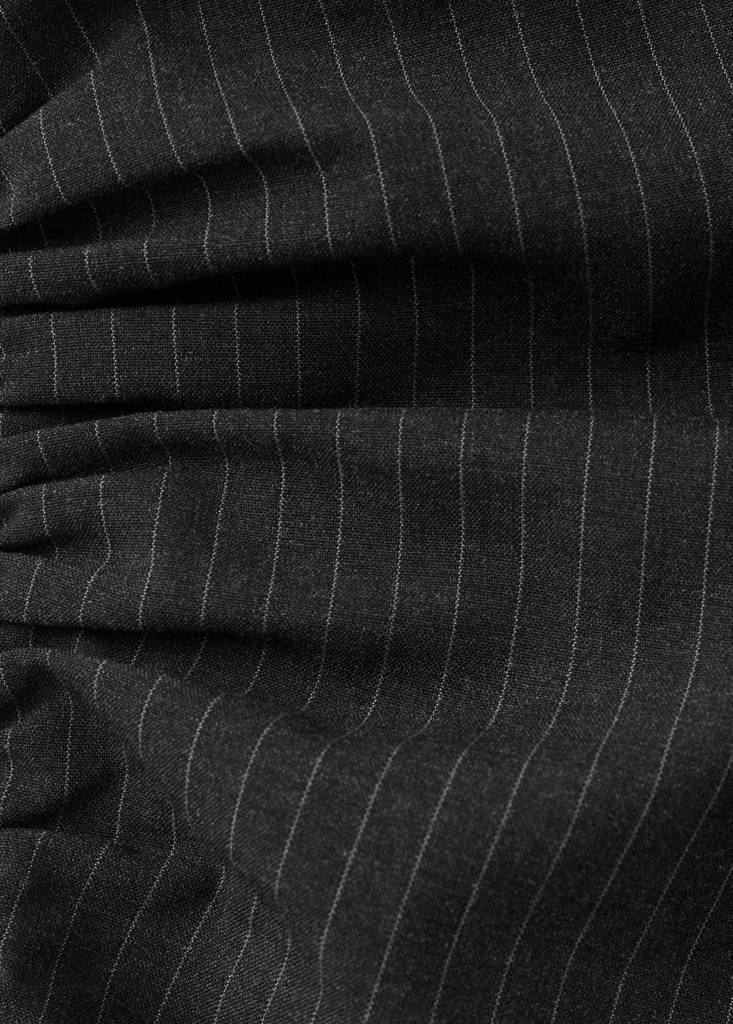 Pinstripe dress with cut-out — Grey