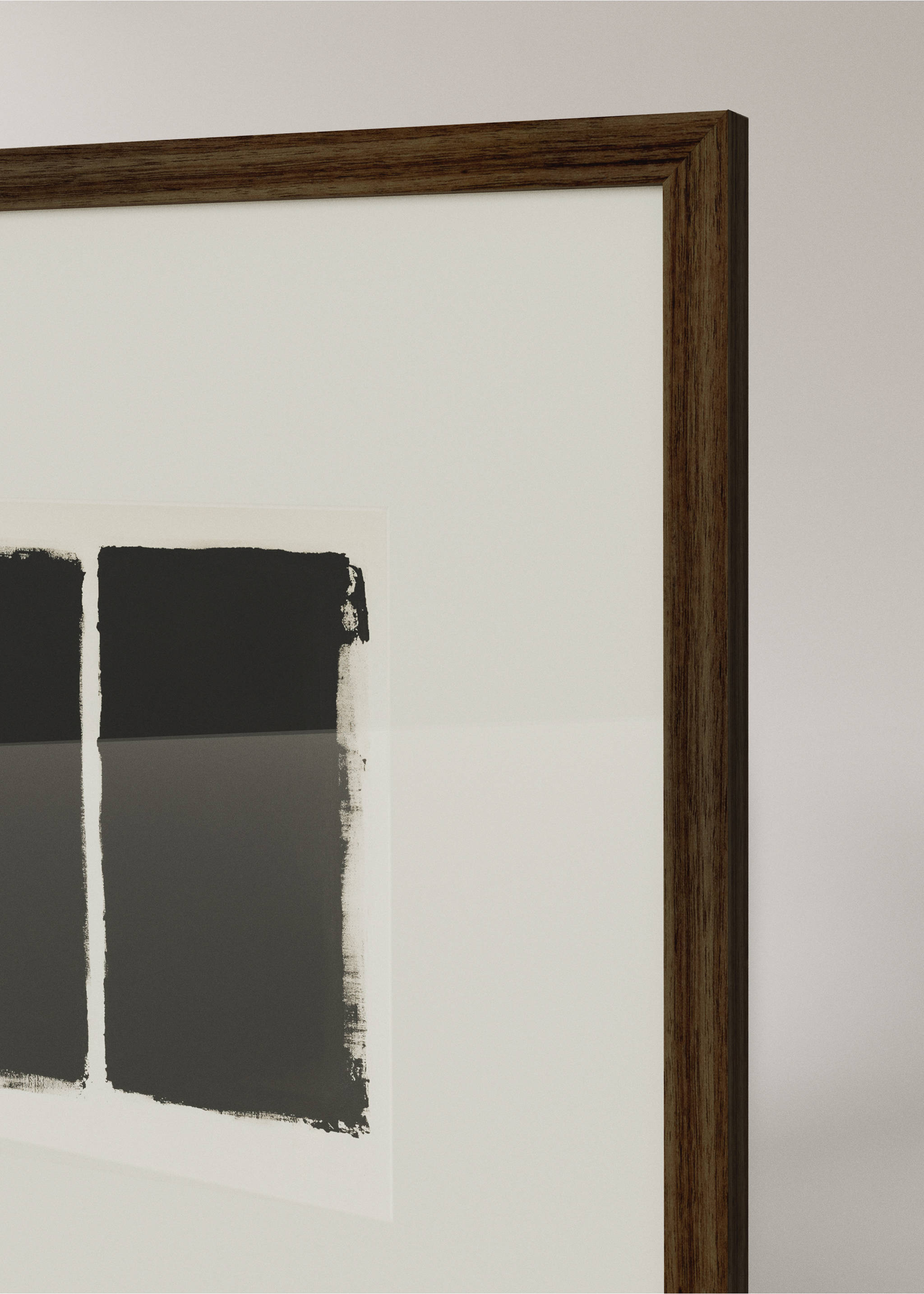 Artistic abstract-composition canvas - Details of the article 2, Black. Ref: 27081345-00.