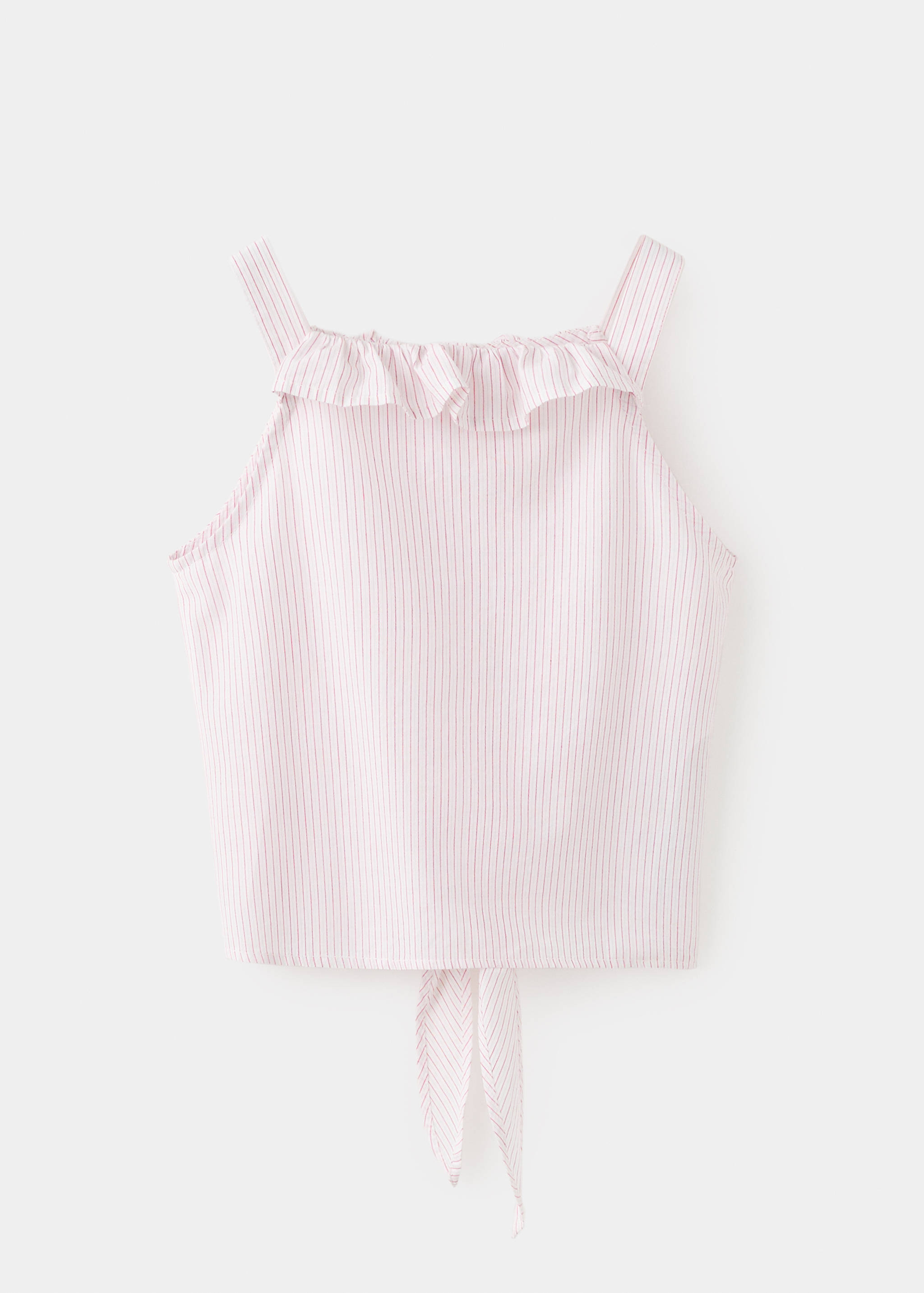 Ruffled stripe-patterned blouse - Reverse of the article