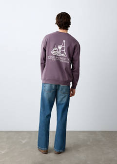 Printed cotton sweatshirt — Purple 7