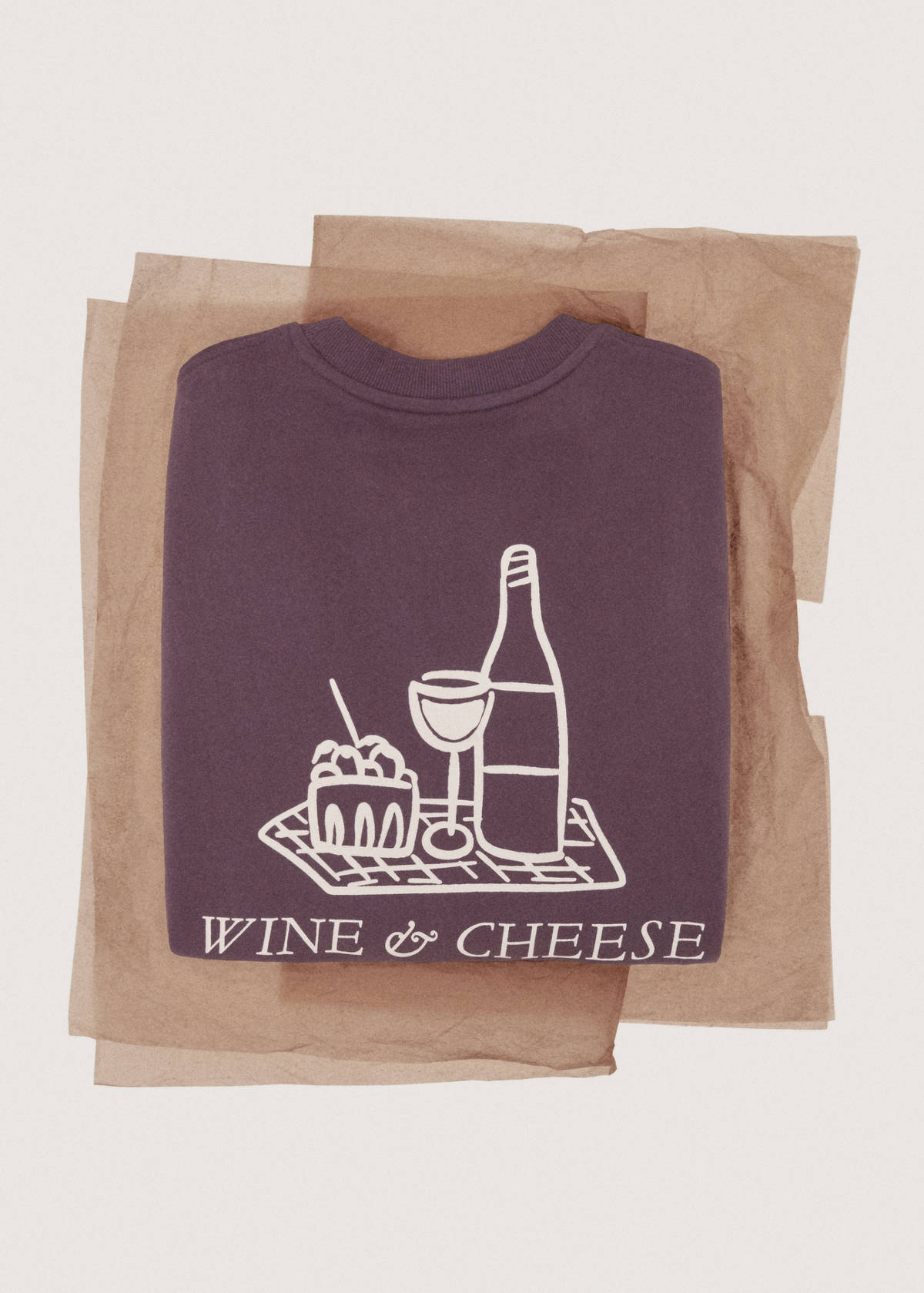 Printed cotton sweatshirt — Purple
