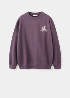 Printed cotton sweatshirt — Purple 3