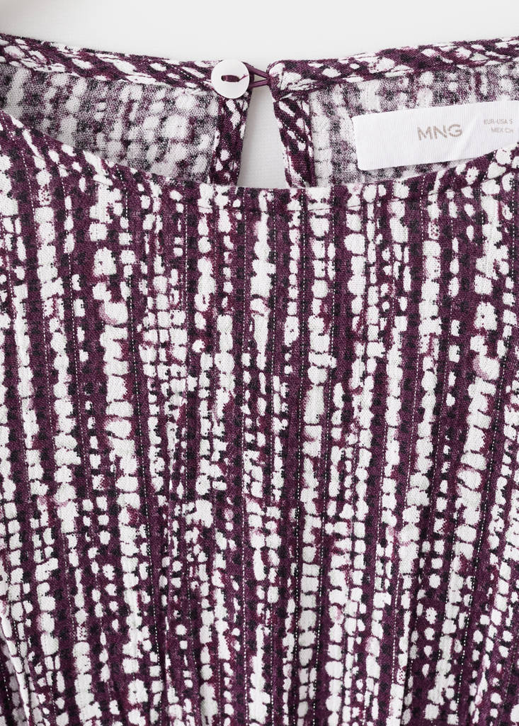 Lurex cut-out print dress — Light/Pastel Purple