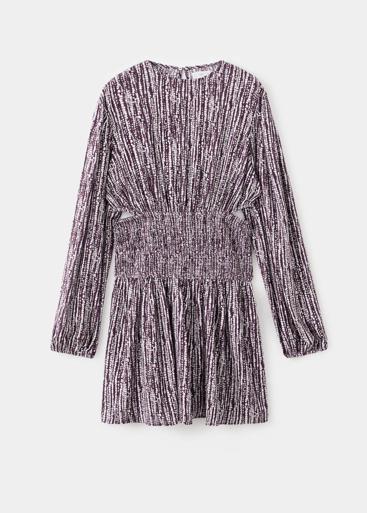 Lurex cut-out print dress — Light/Pastel Purple