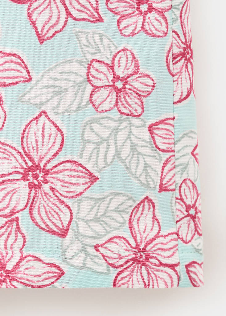 Flower print trousers — Aqua Green
