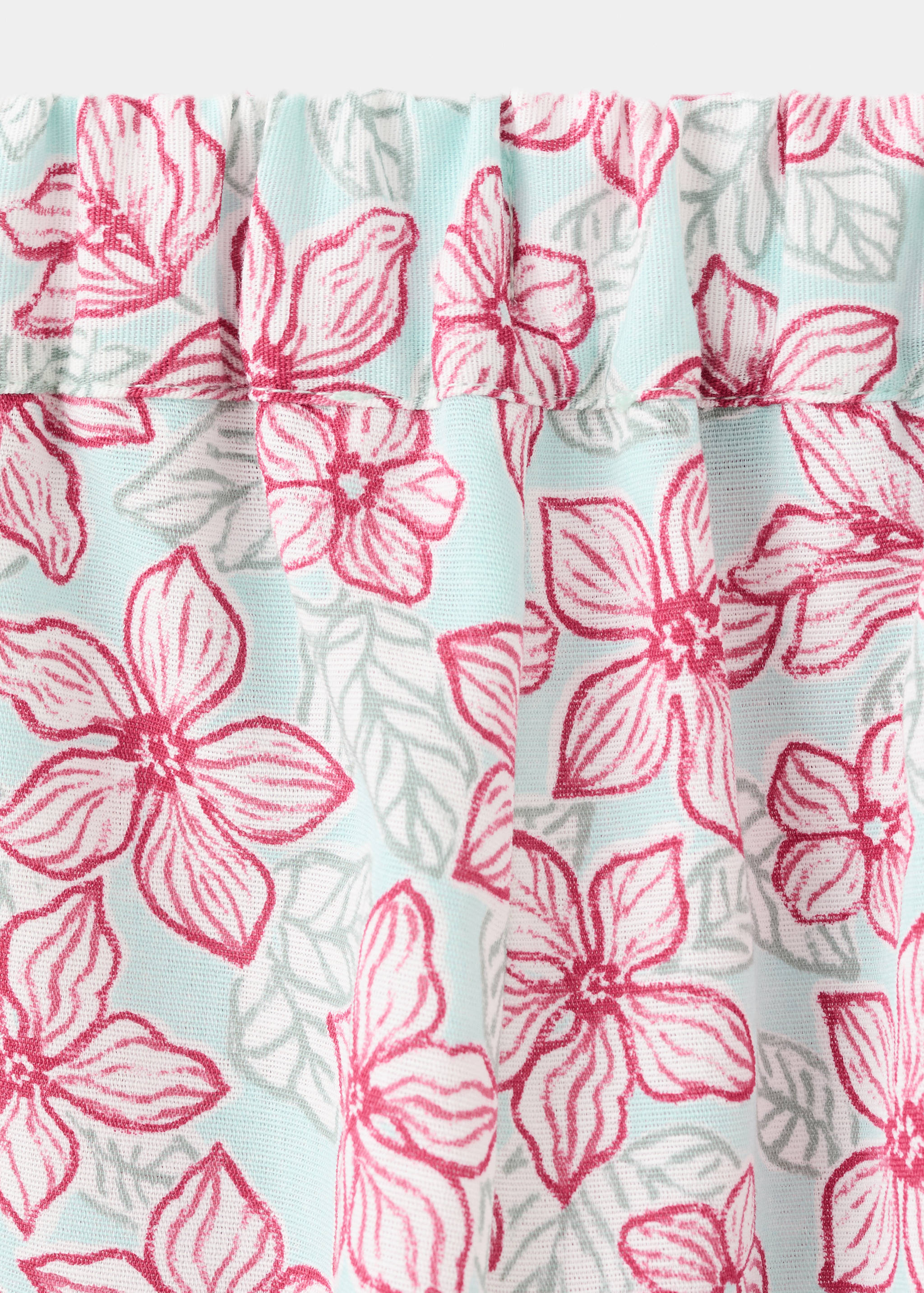 花朵印花长裤 - null