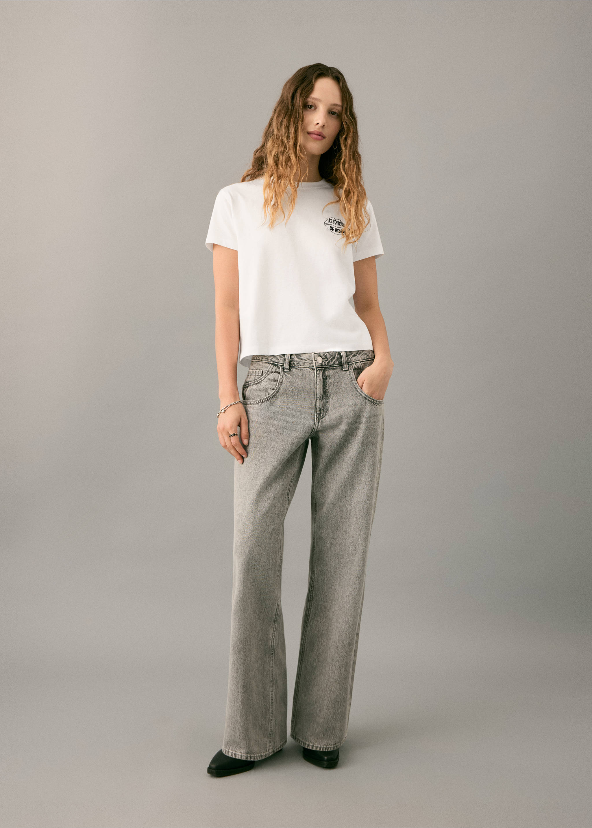 Embroidered short-sleeved t-shirt - General plane, Off White. Ref: 27081514-00.