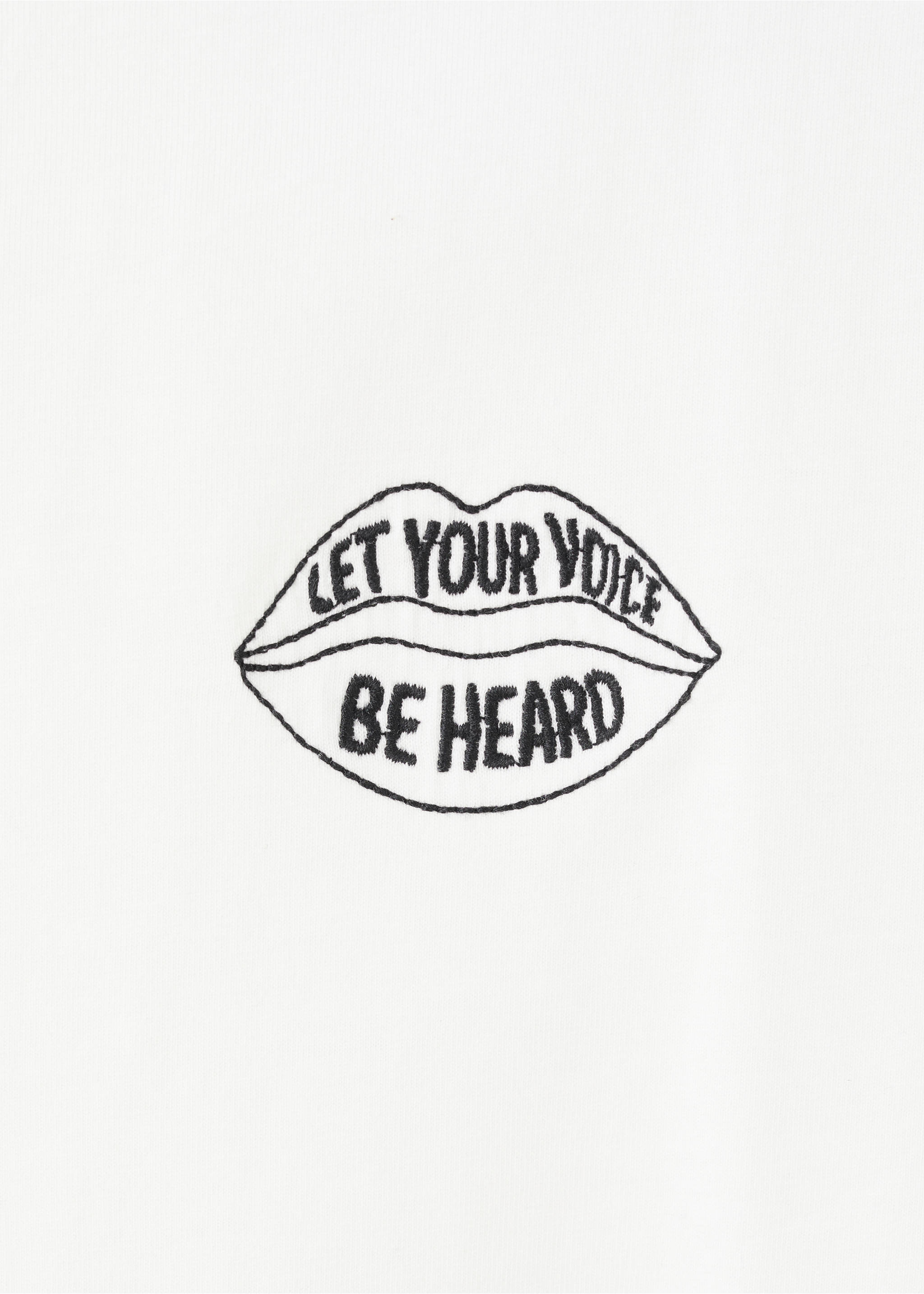 Embroidered short-sleeved t-shirt - Details of the article 0, Off White. Ref: 27081514-00.