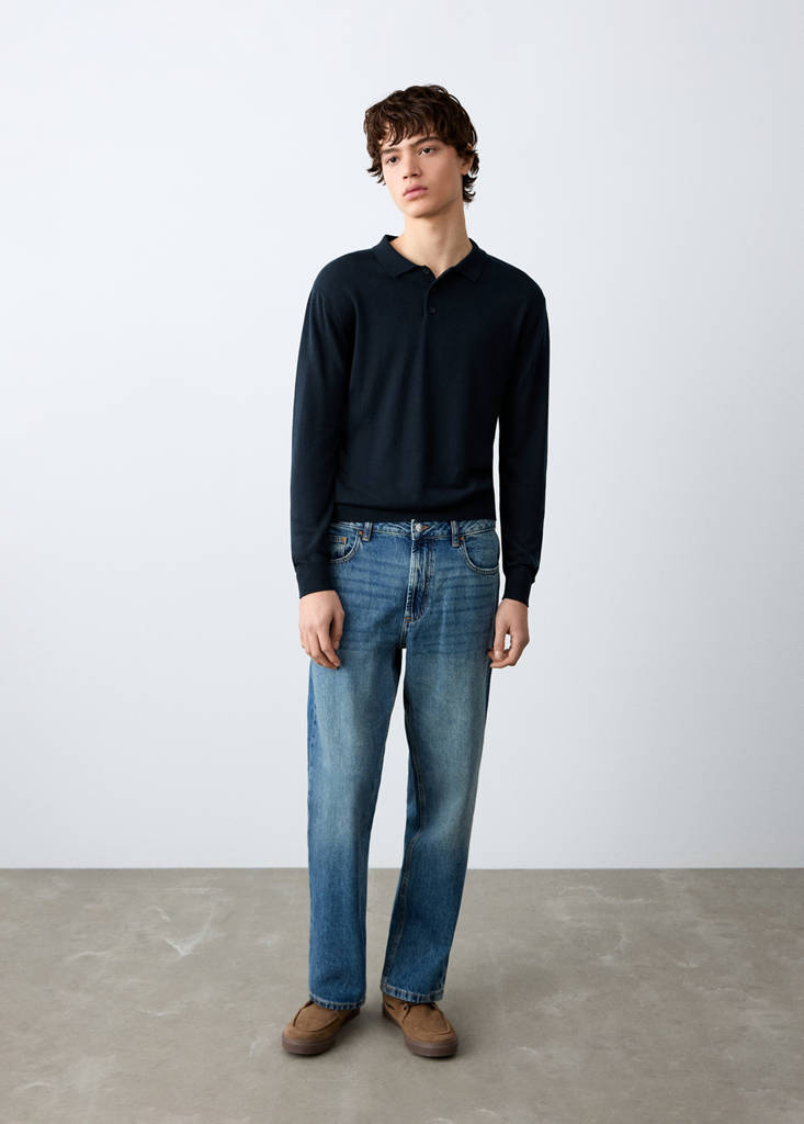 Polo neck sweater — Navy