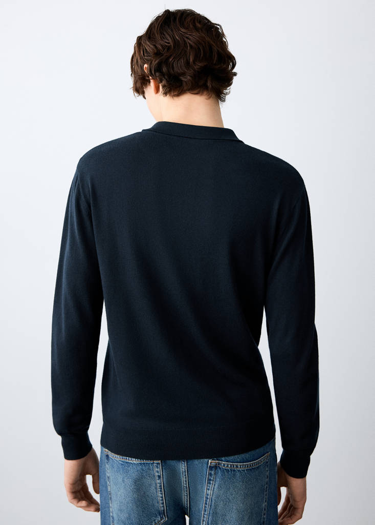 Polo neck sweater — Navy