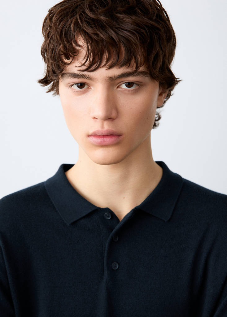 Polo neck sweater — Navy