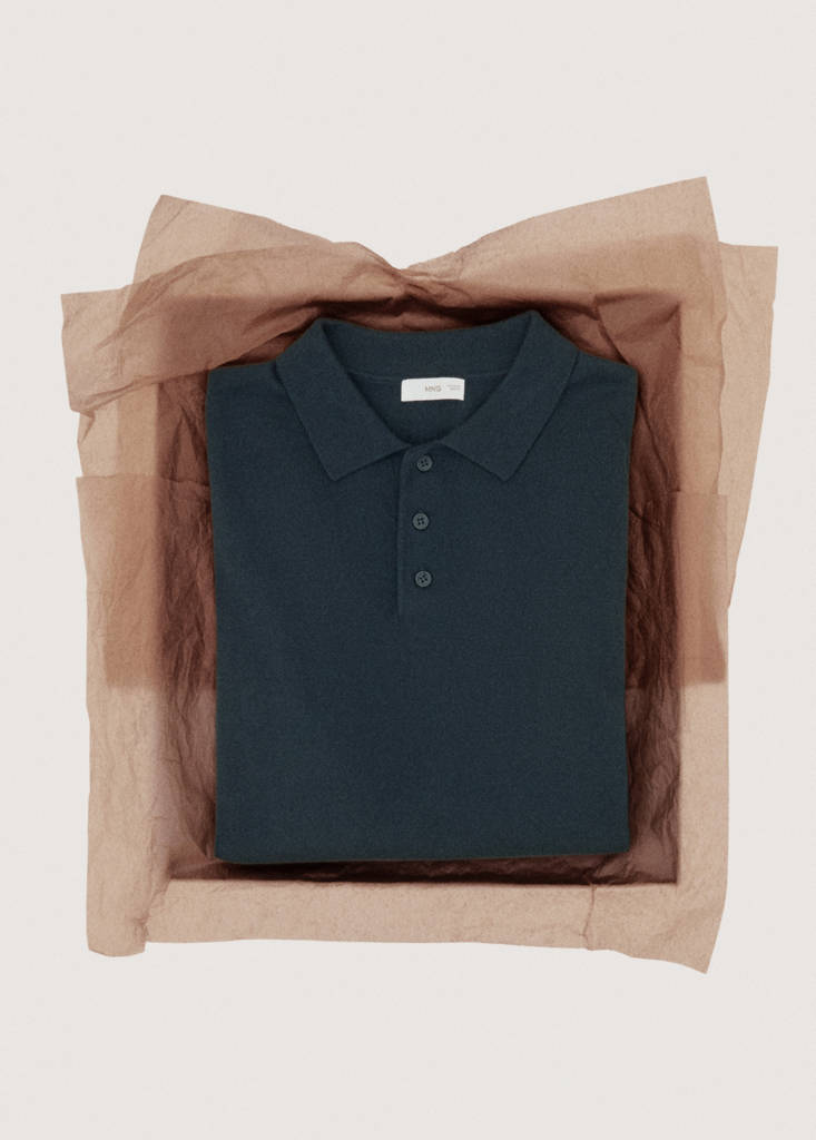 Polo neck sweater — Navy