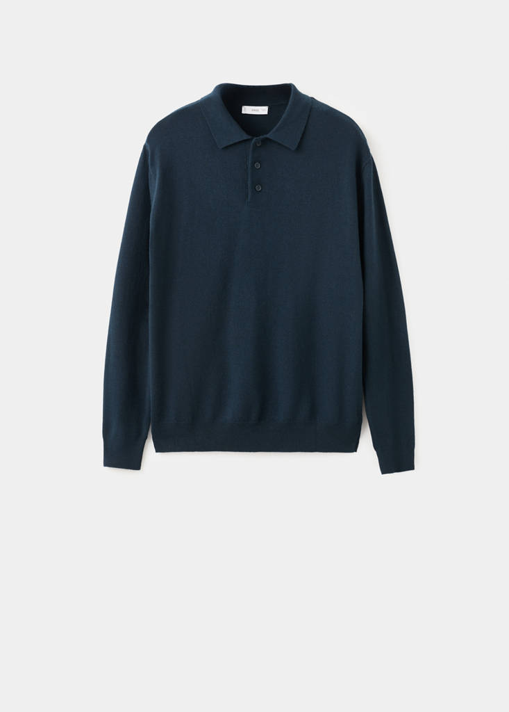 Polo neck sweater — Navy