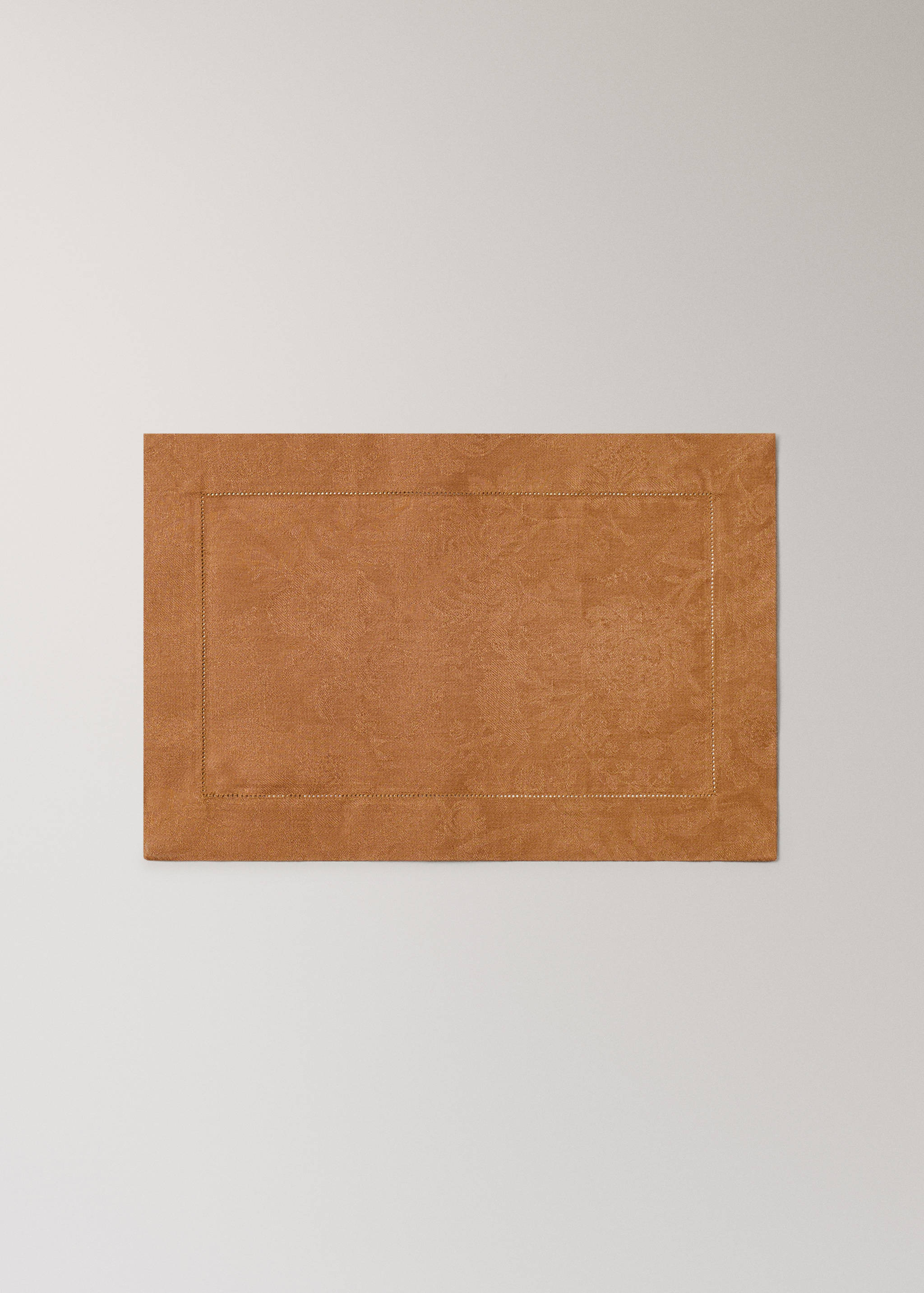 100% linen placemat with floral print - Article without model