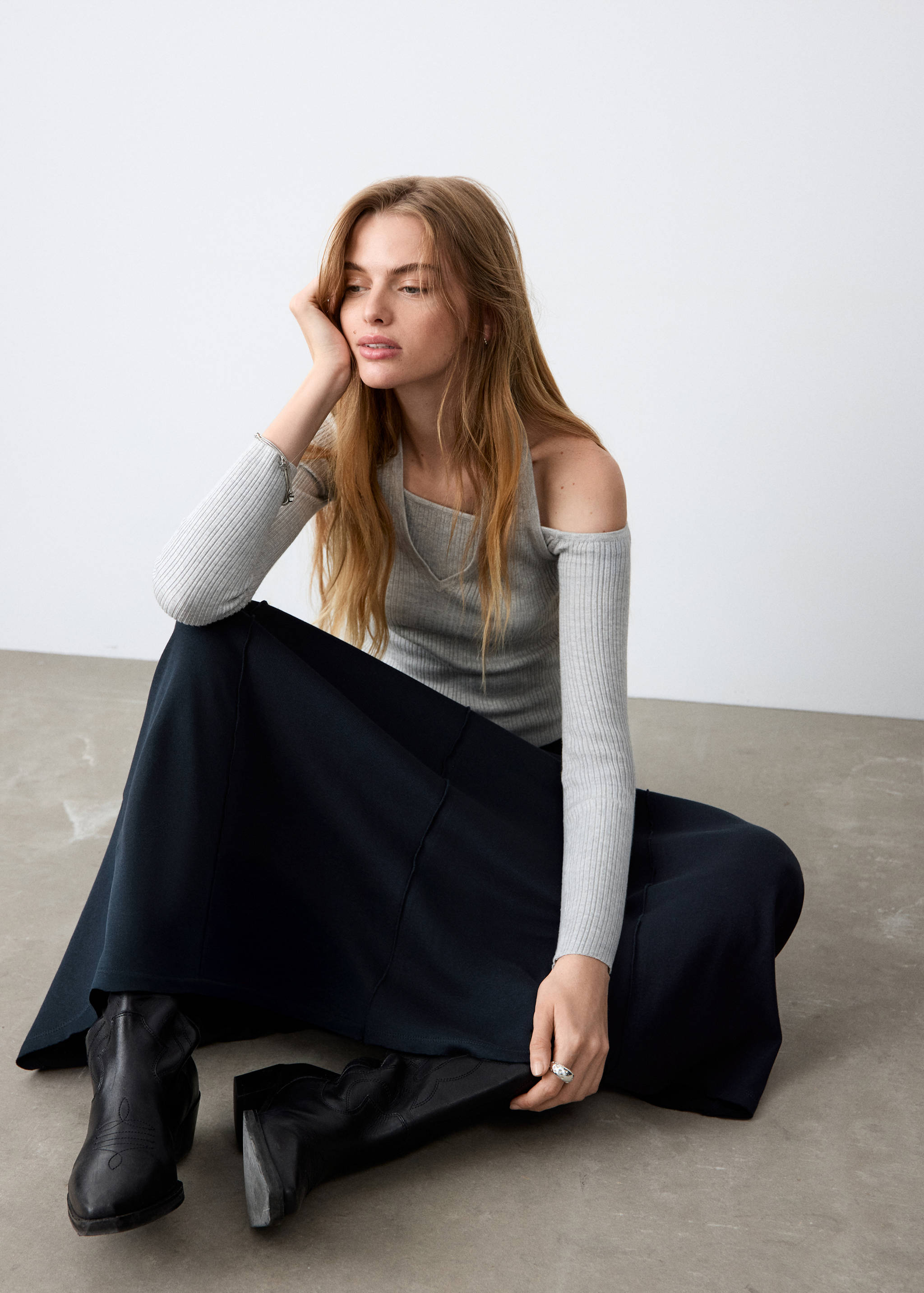 Falda larga punto costuras - Detalle del artículo 2