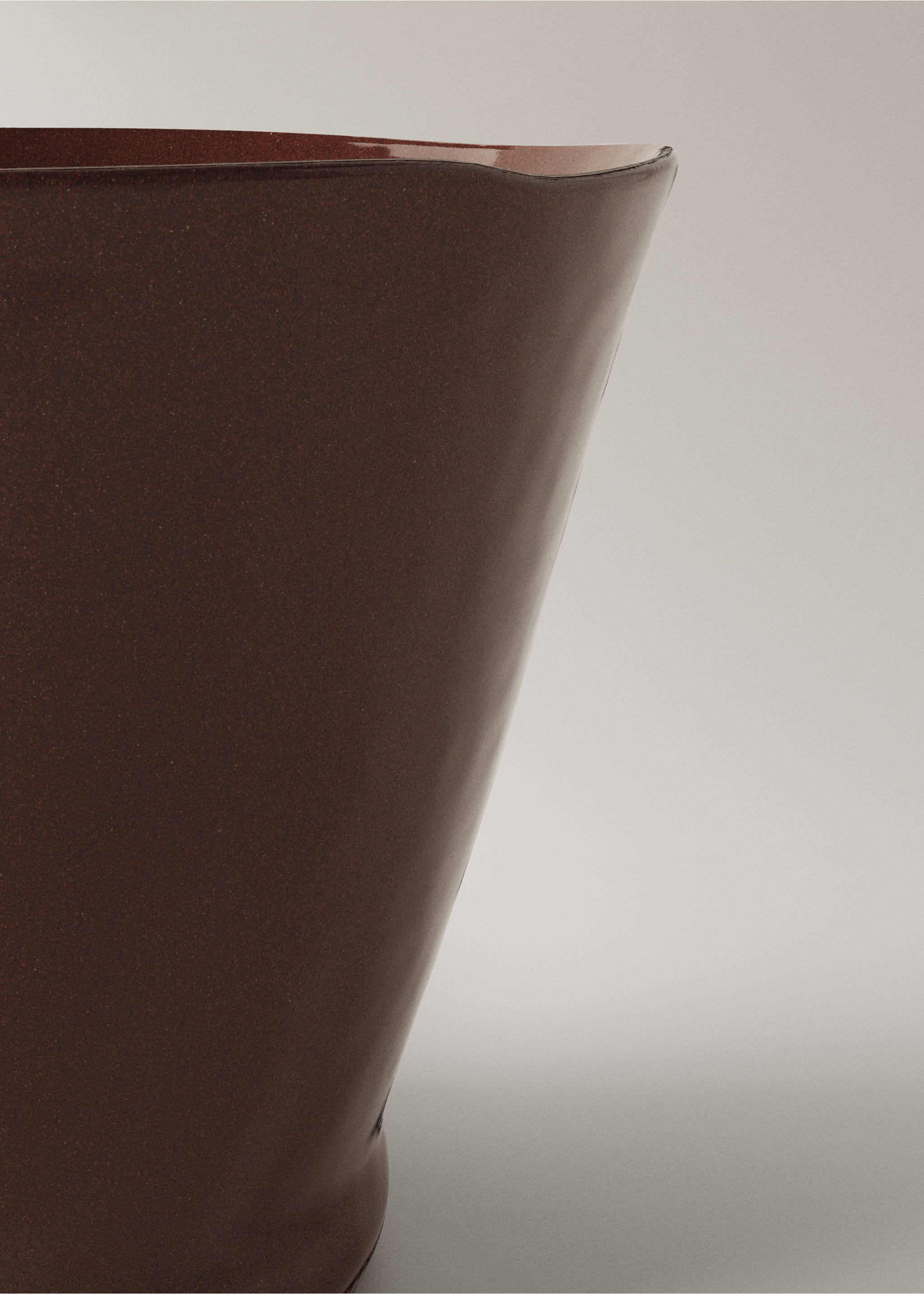 Grote onregelmatige terracotta plantenbak - Detail van het artikel 1, Oranjebruin. Ref: 27081520-00.