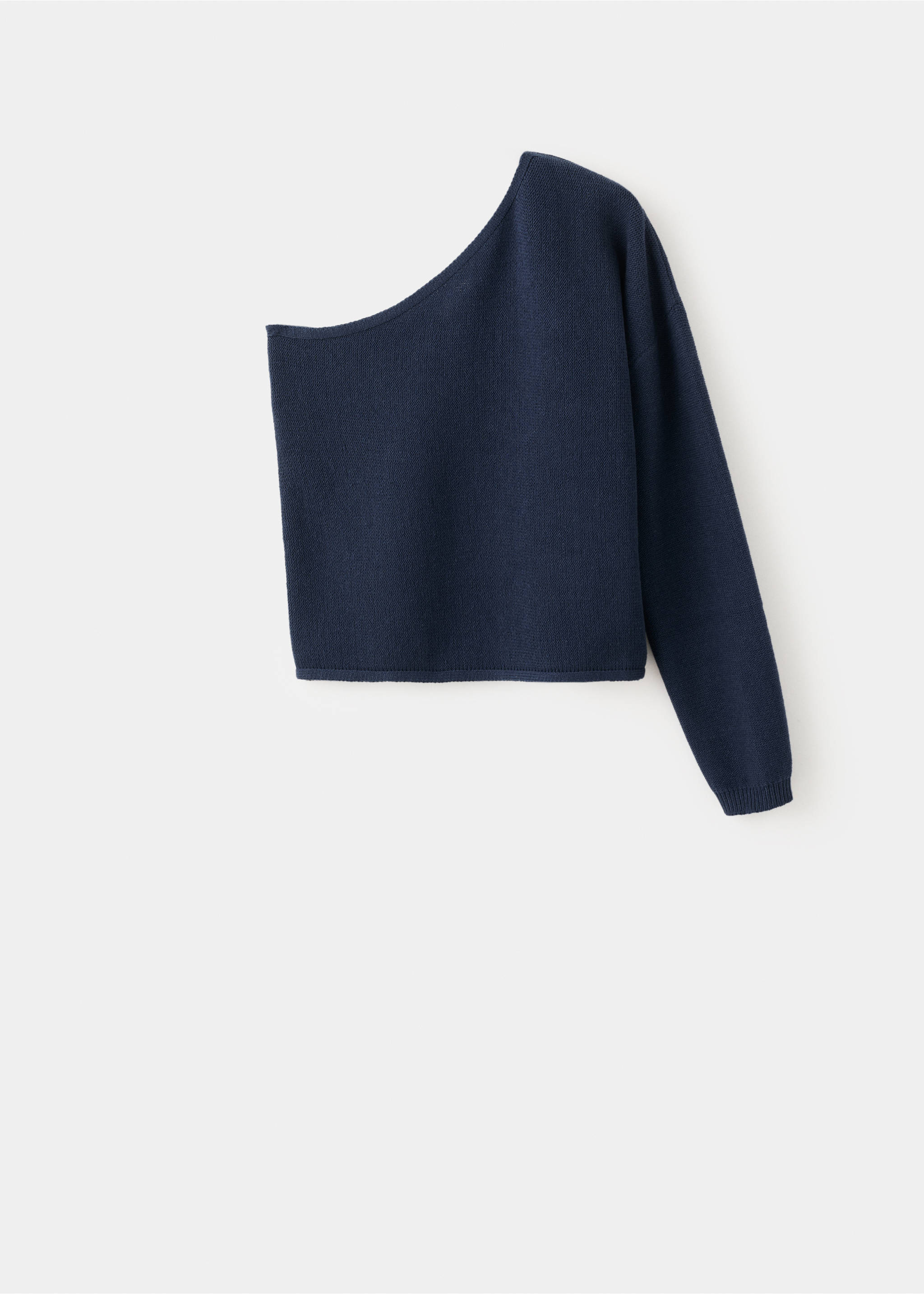 Asymmetric knit sweater - Article without model, Navy. Ref: 27081521-00.