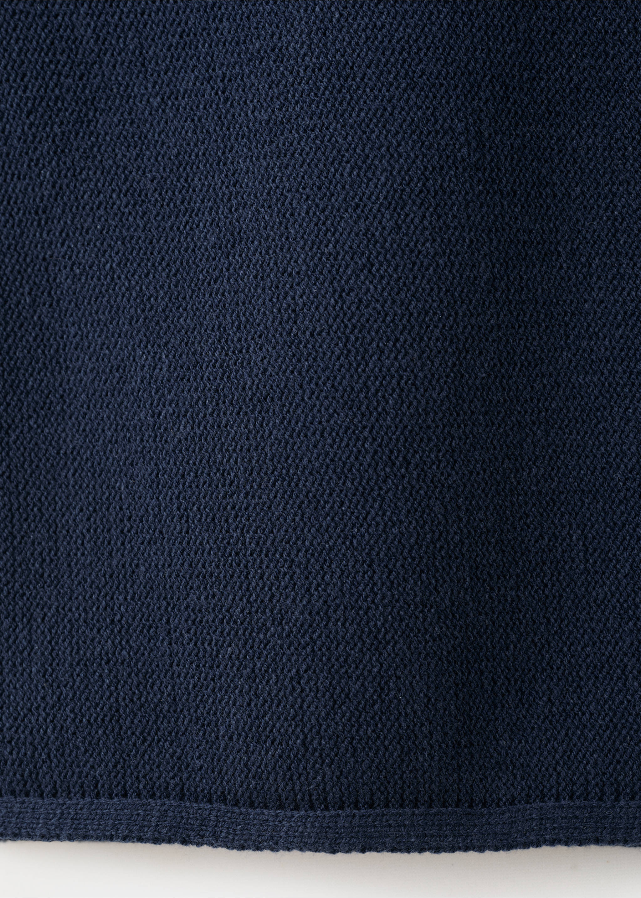 Asymmetric knit sweater - Details of the article 0, Navy. Ref: 27081521-00.