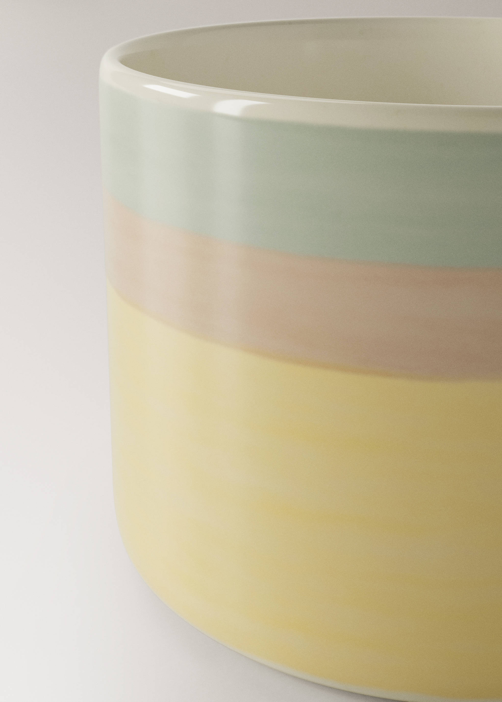 Striped stoneware coffee cup - Details of the article 2