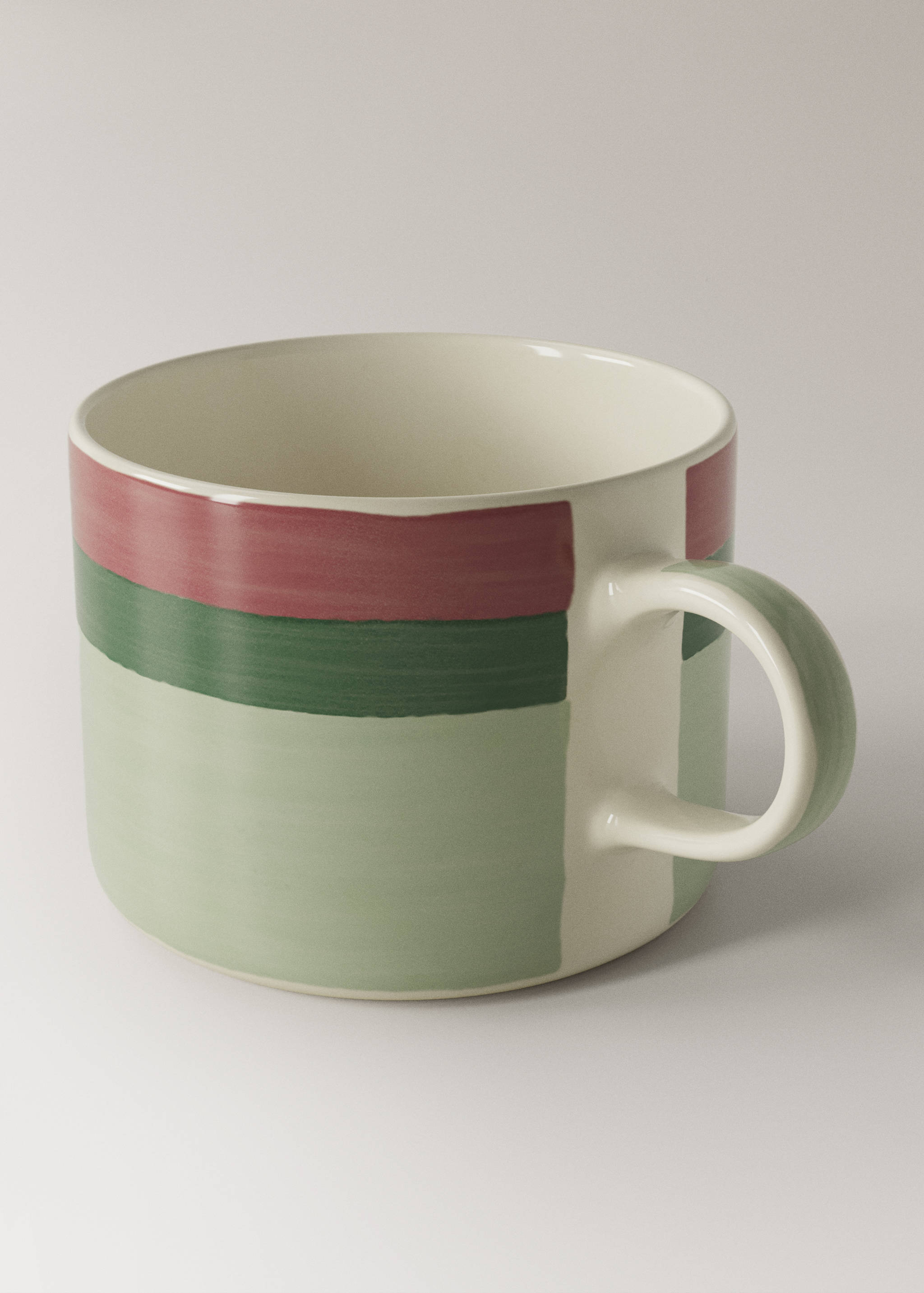 Stengodsmugg med färgade ränder - Detaljer om artikeln 1