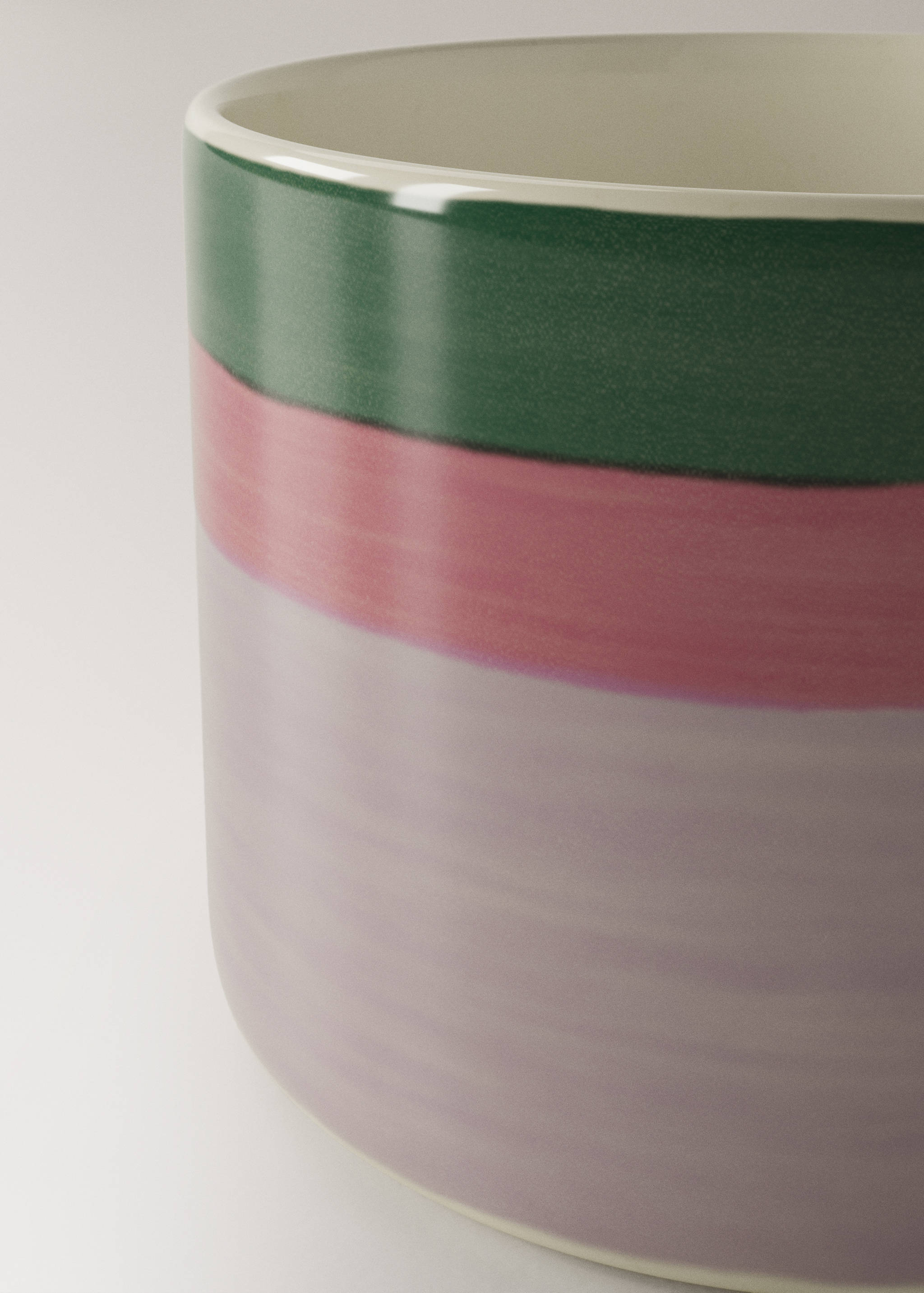 Striped stoneware coffee cup - Details of the article 2