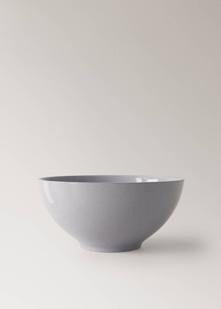 Stoneware serving dish with spots — Blue