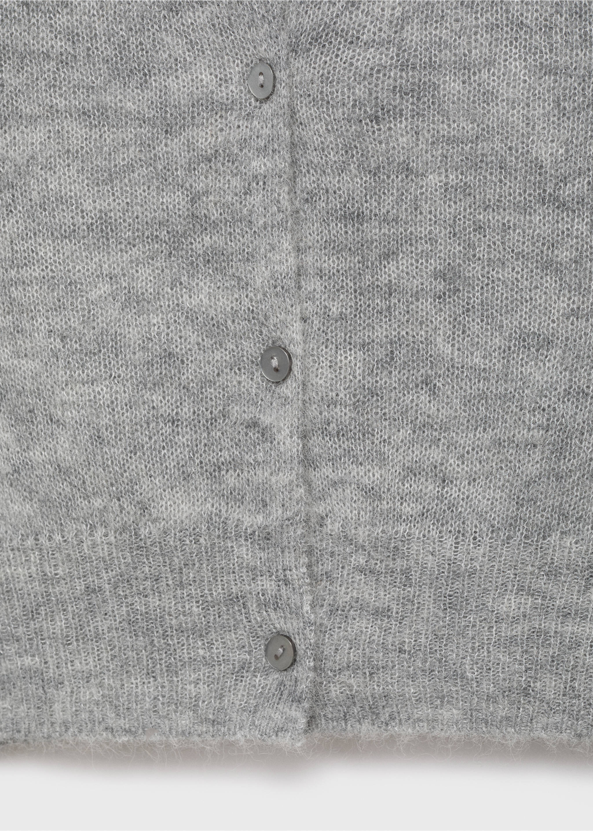 Short wool cardigan - Details of the article 0, Medium Heather Grey. Ref: 27081526-00.