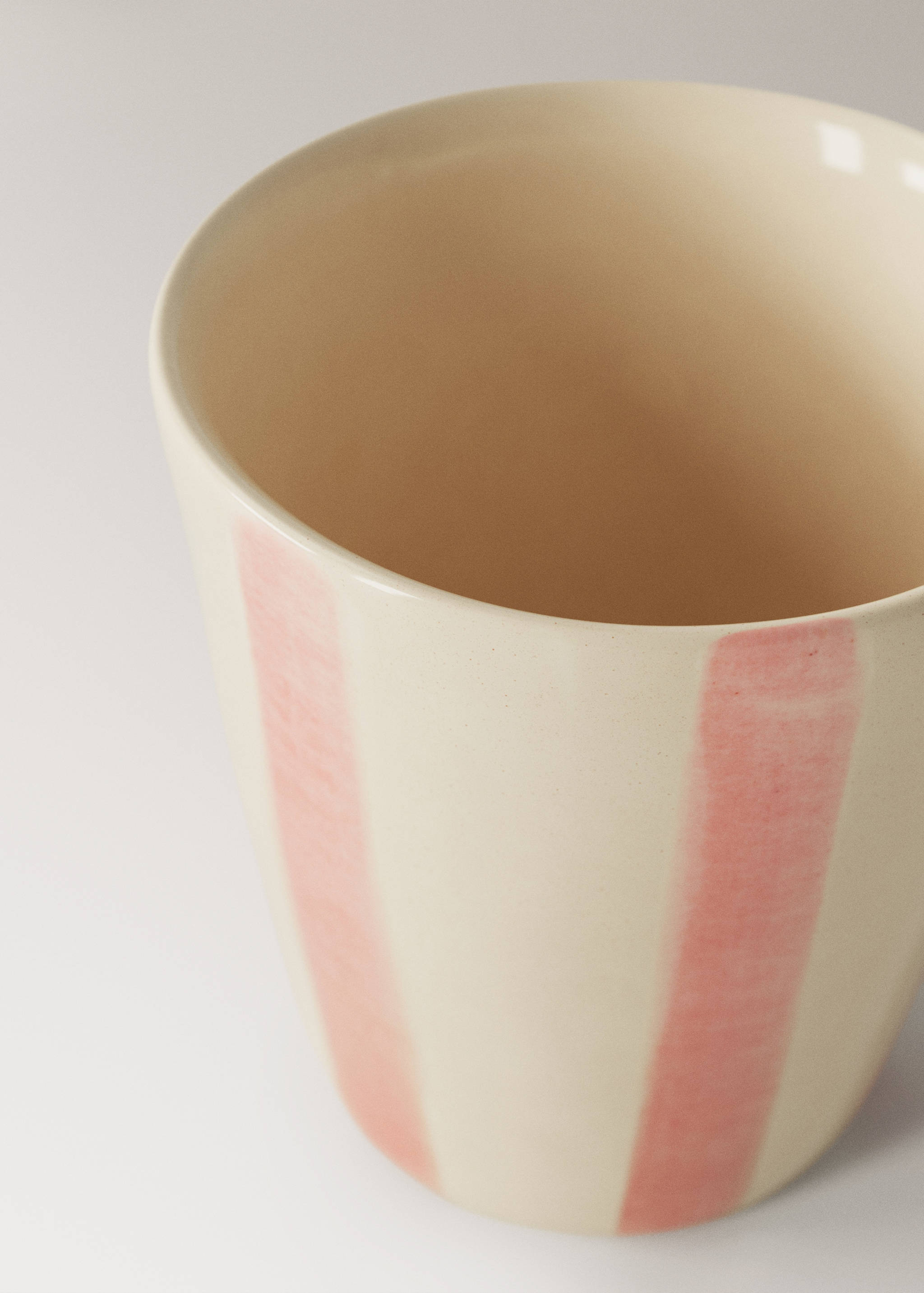 Espresso stoneware mug with stripes - Details of the article 1