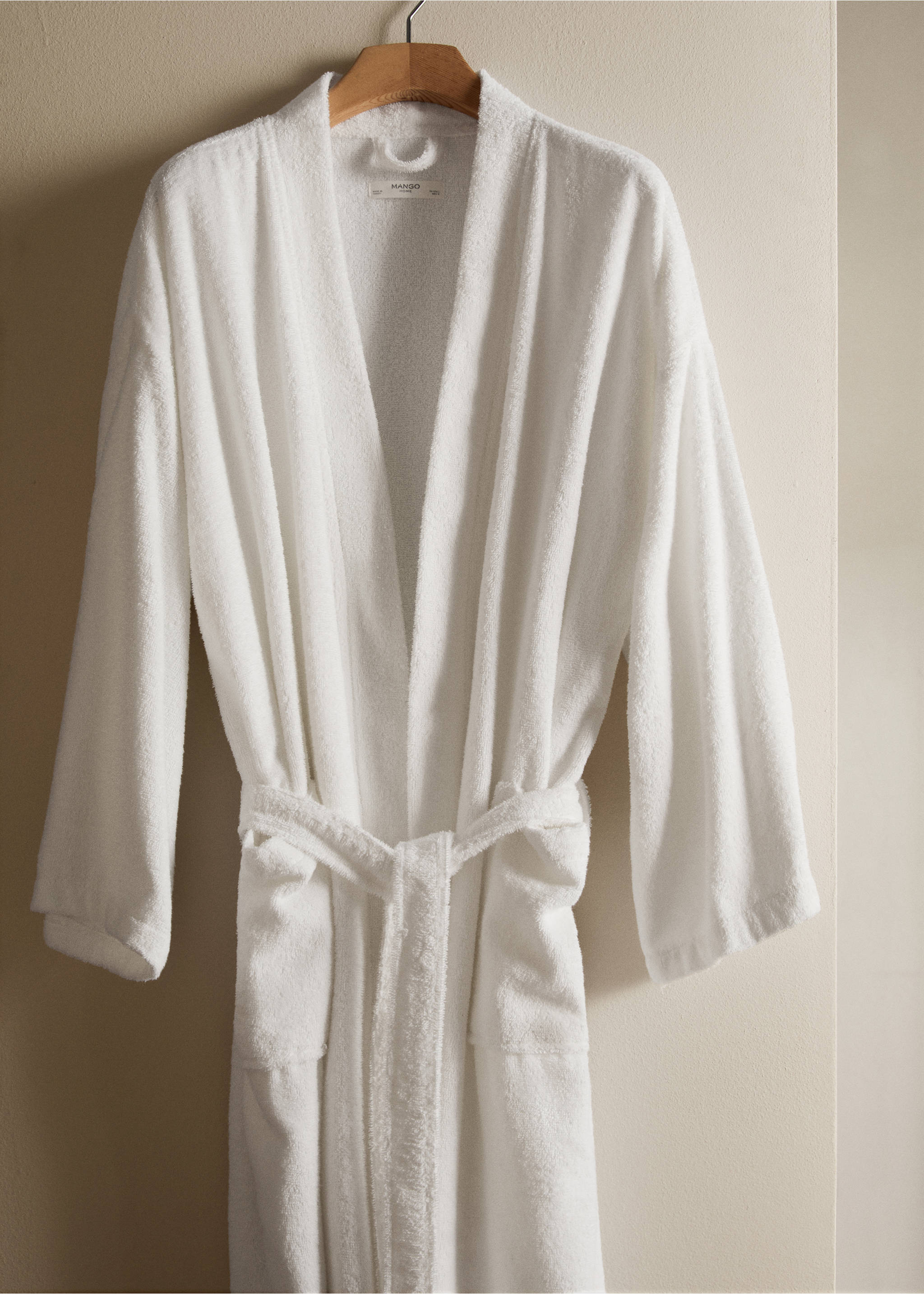 Terry cotton bathrobe - General plane, White. Ref: 27081530-00.