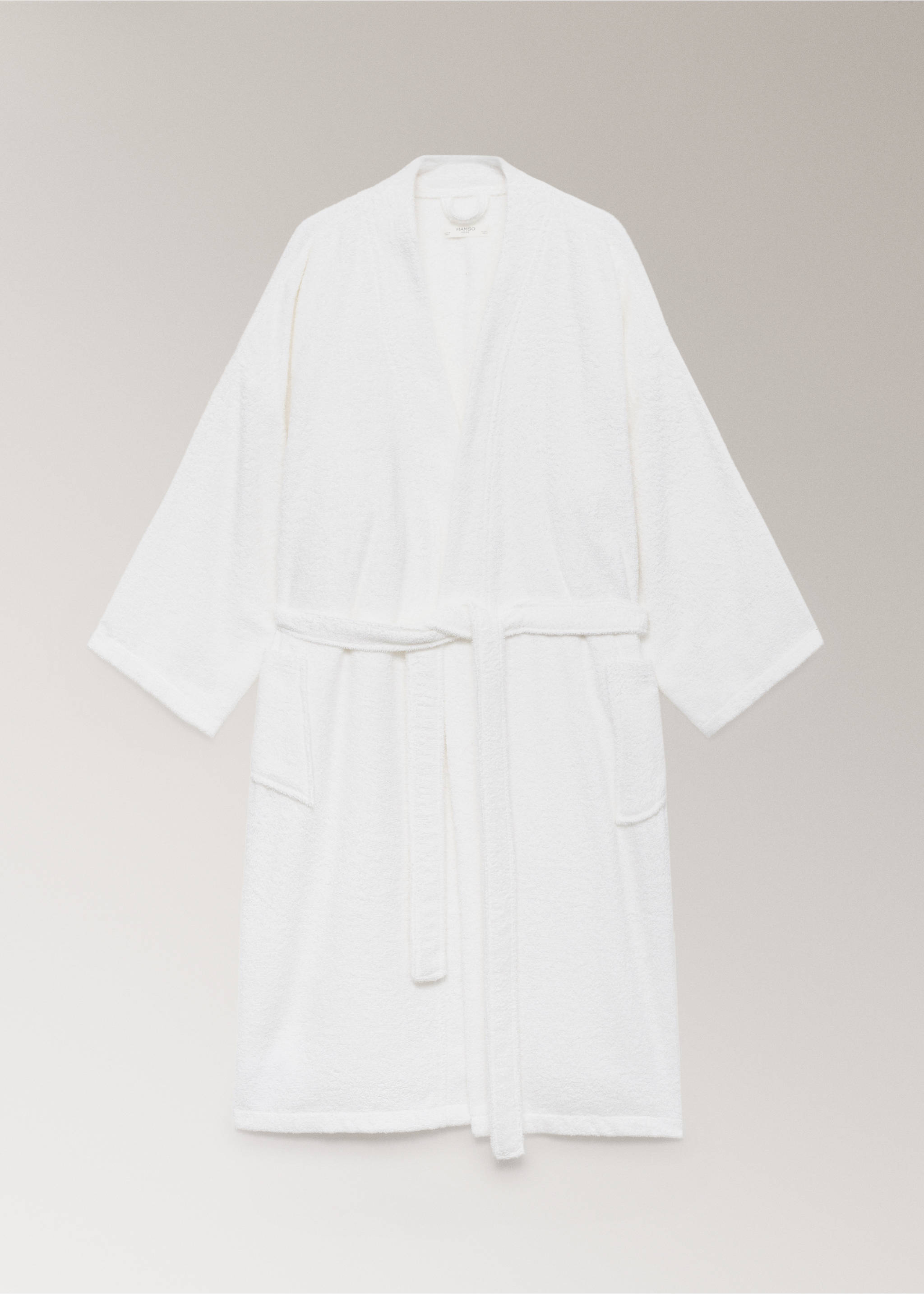 Terry cotton bathrobe - Article without model, White. Ref: 27081530-00.