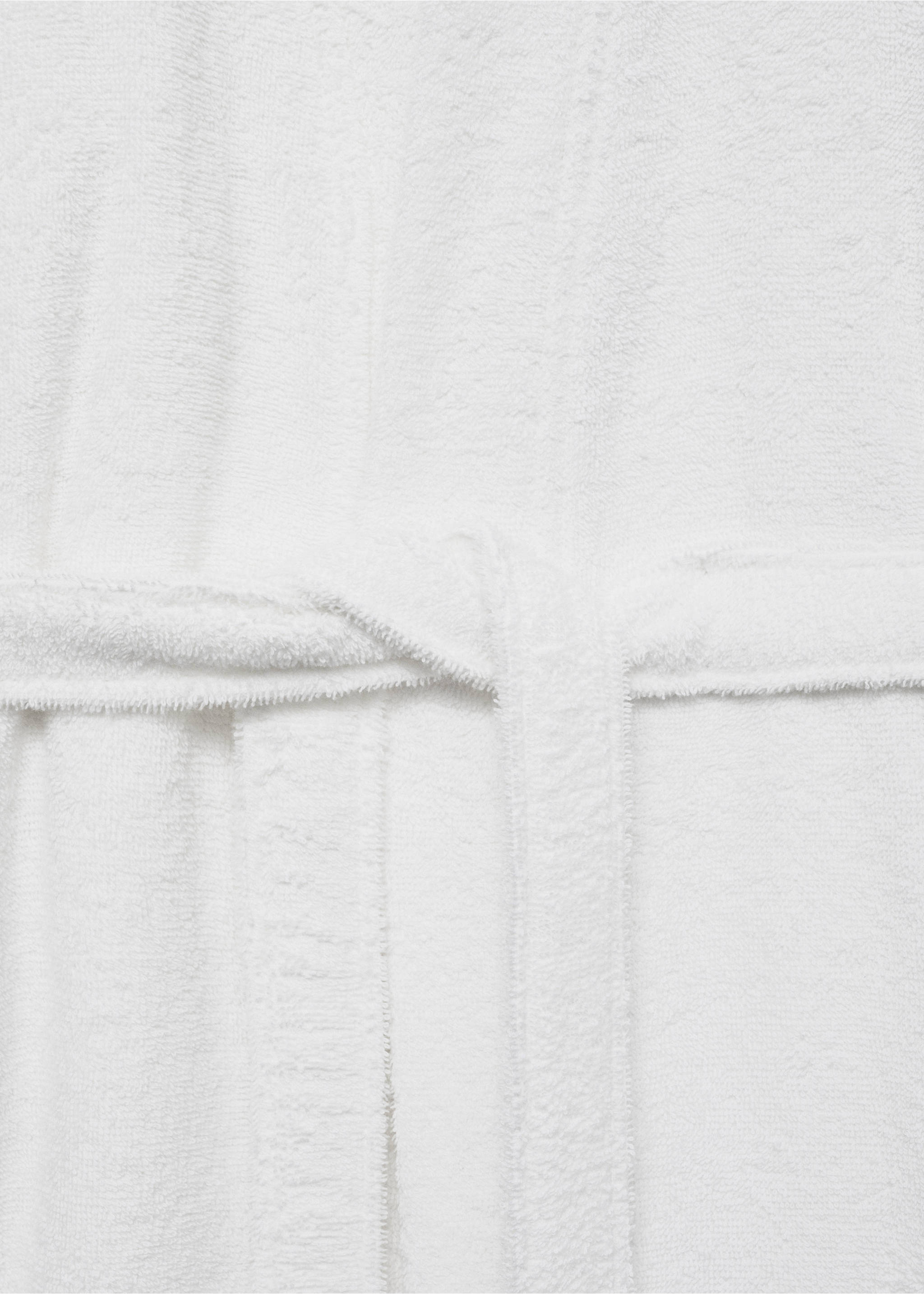 Terry cotton bathrobe - Details of the article 2, White. Ref: 27081530-00.