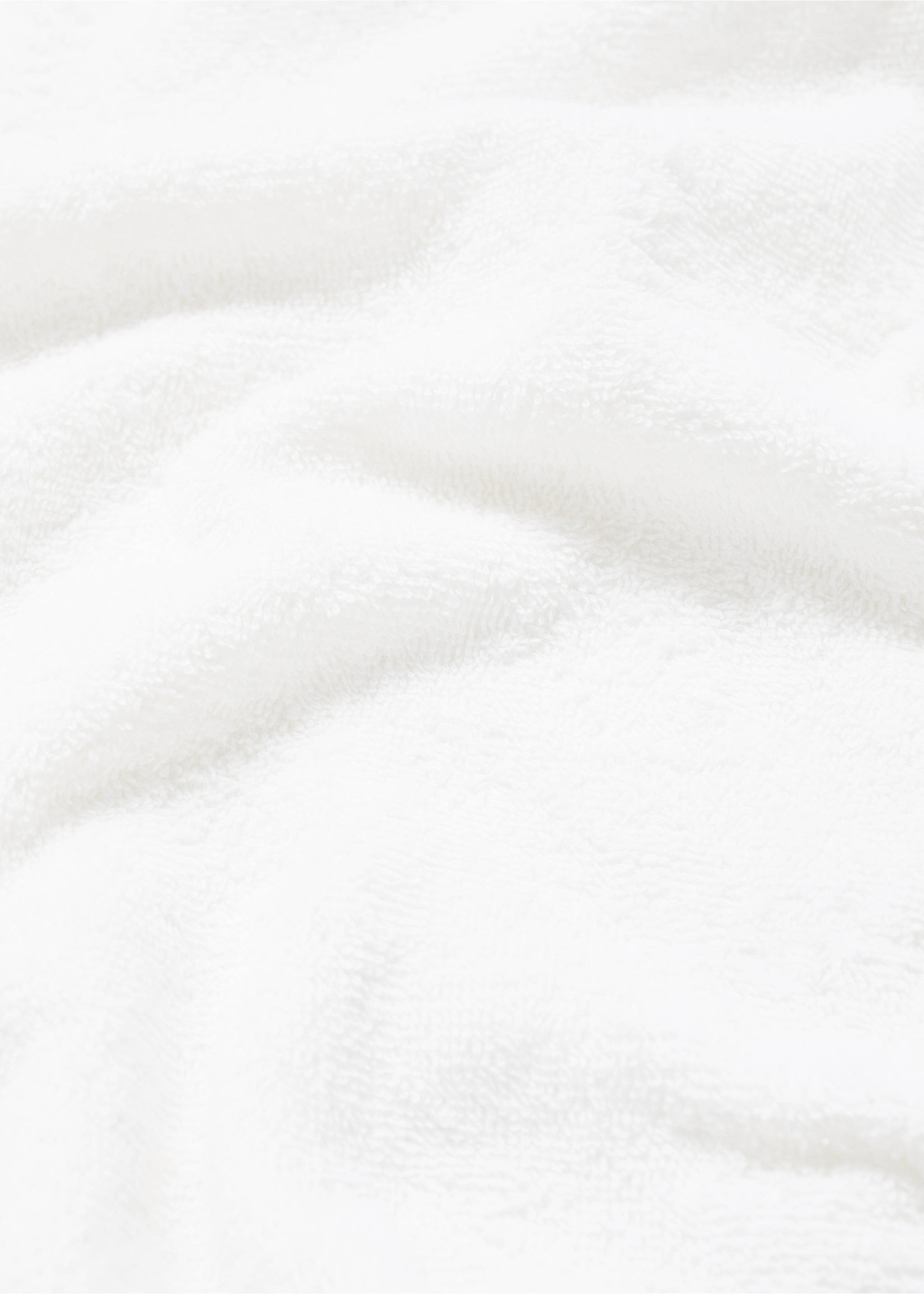 Terry cotton bathrobe - Details of the article 3, White. Ref: 27081530-00.