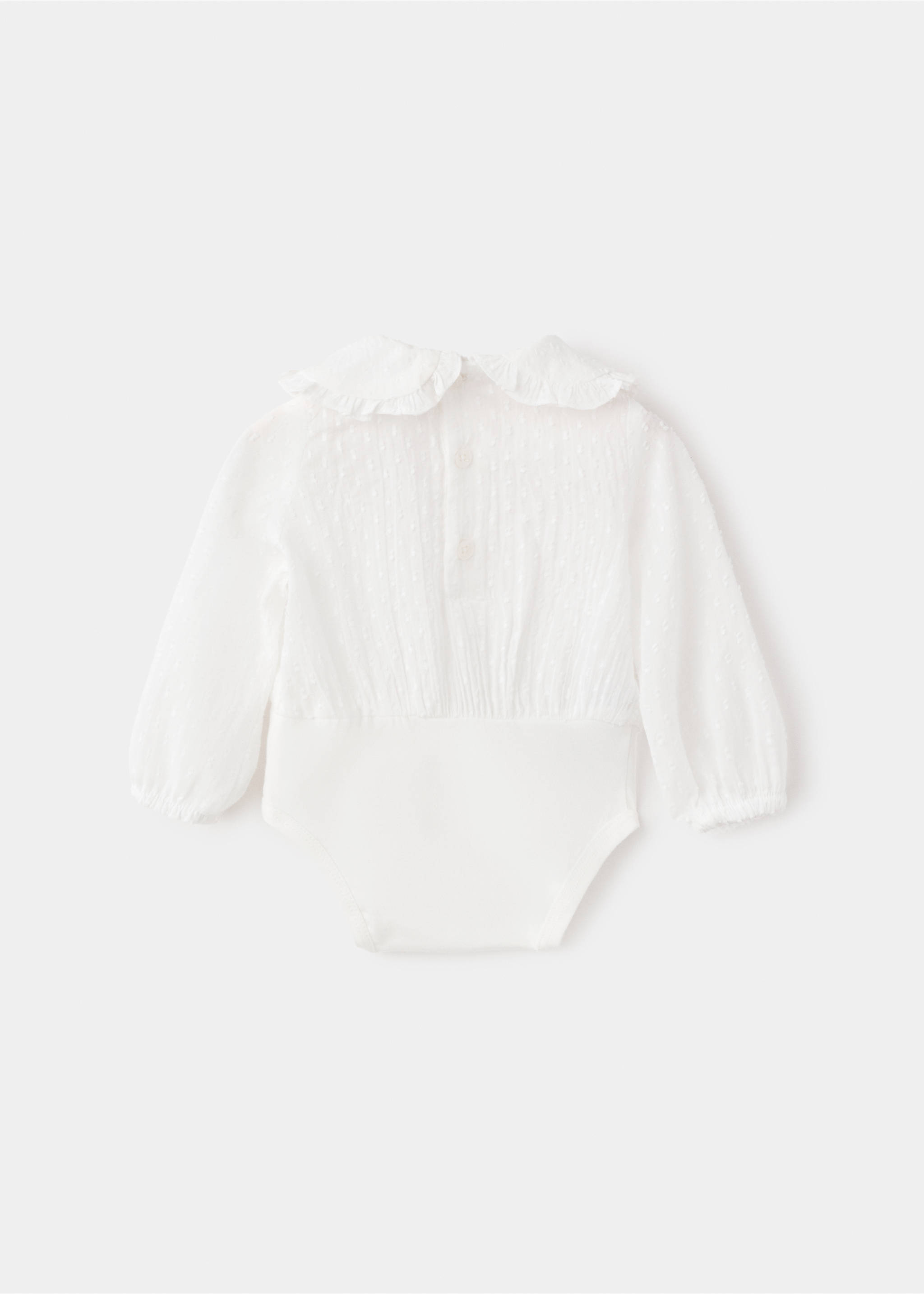 Blusa algodón bordado - Reverso del artículo, Blanco roto. Ref: 27081531-00.