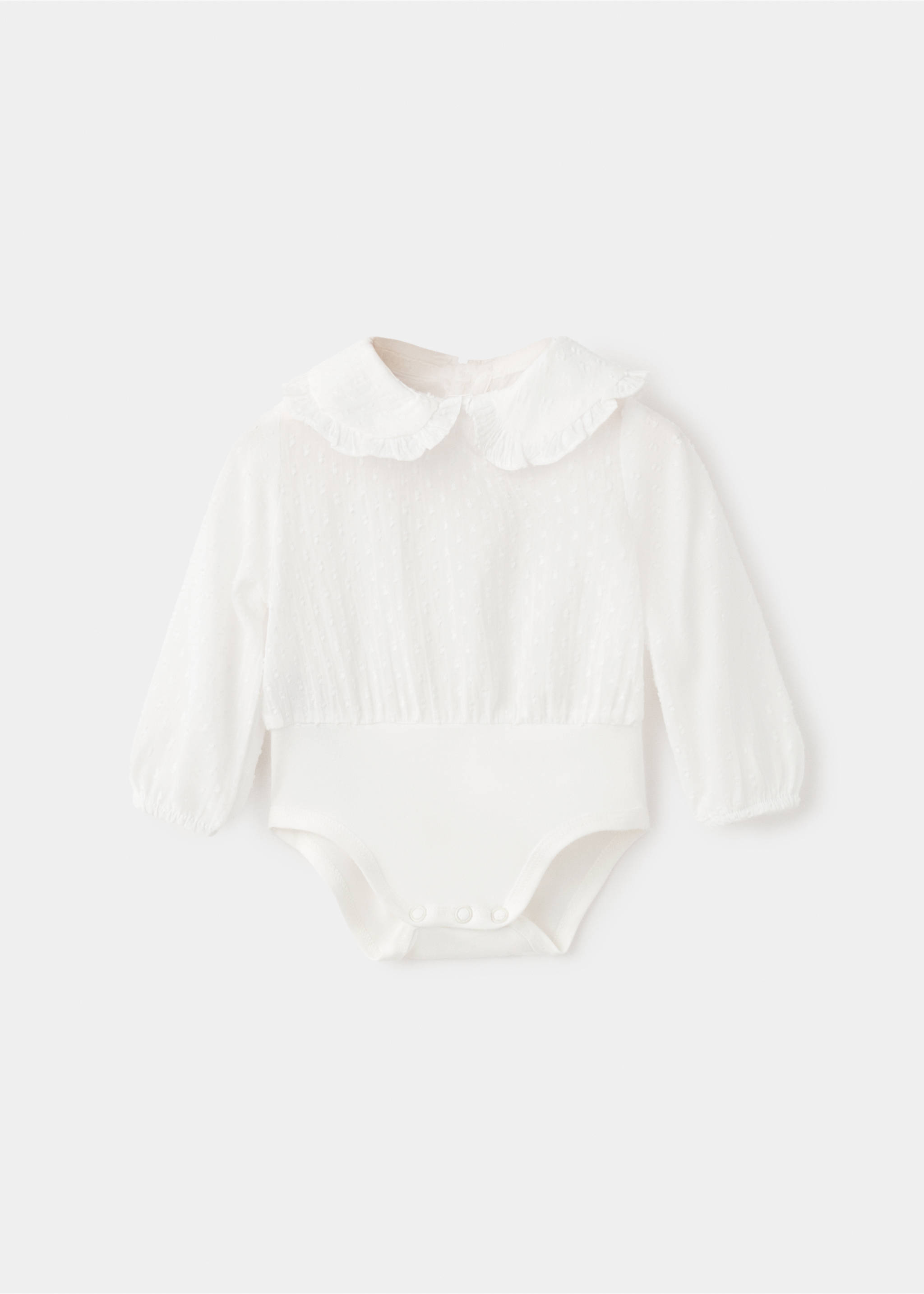 Embroidered cotton blouse - Article without model, Off White. Ref: 27081531-00.