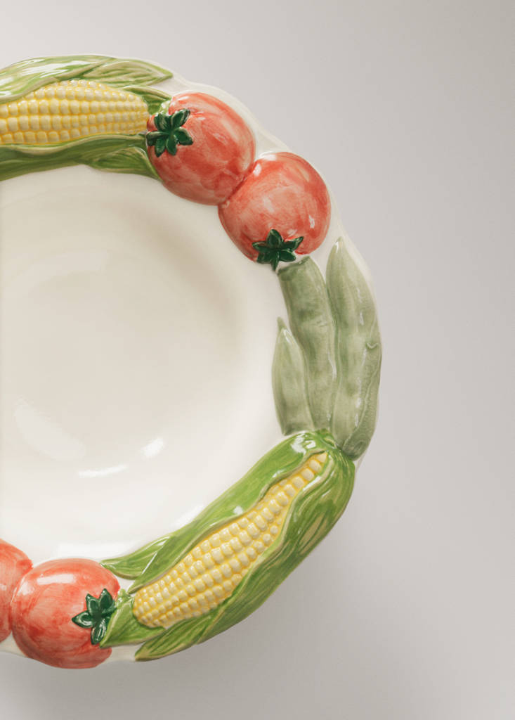 Fruit earthenware bowl — White