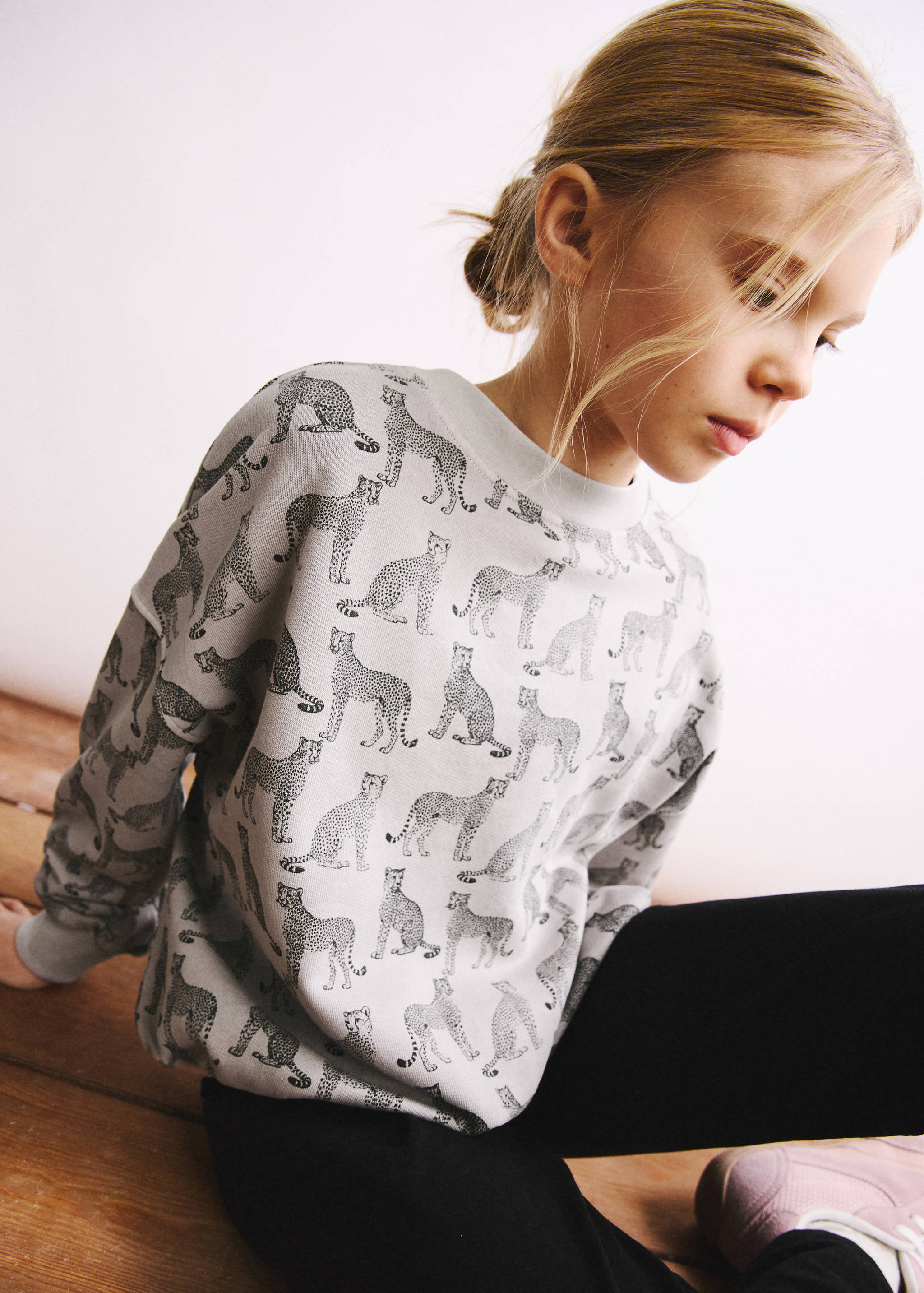 Printed cotton sweatshirt - General plane