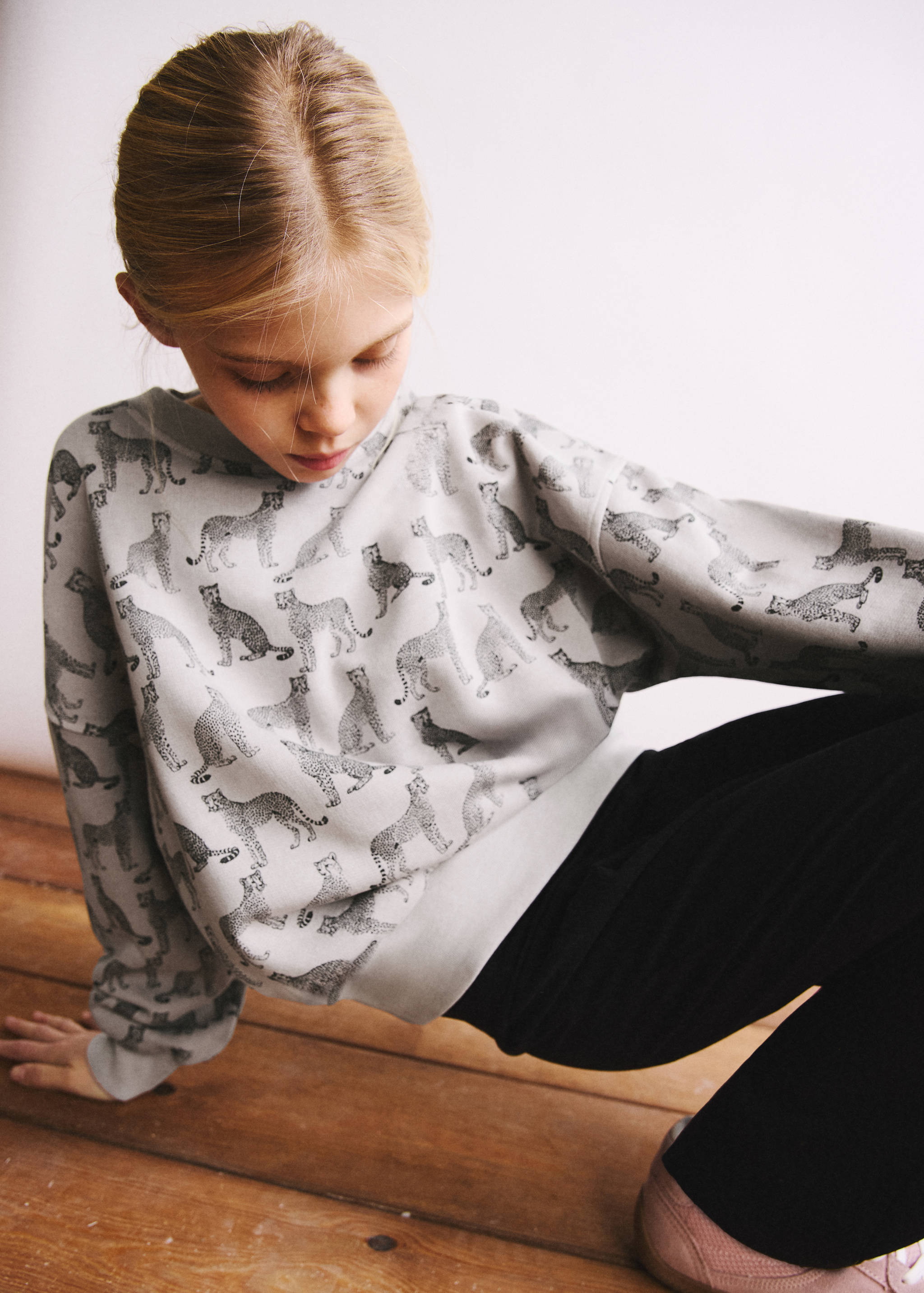 Printed cotton sweatshirt - Medium plane
