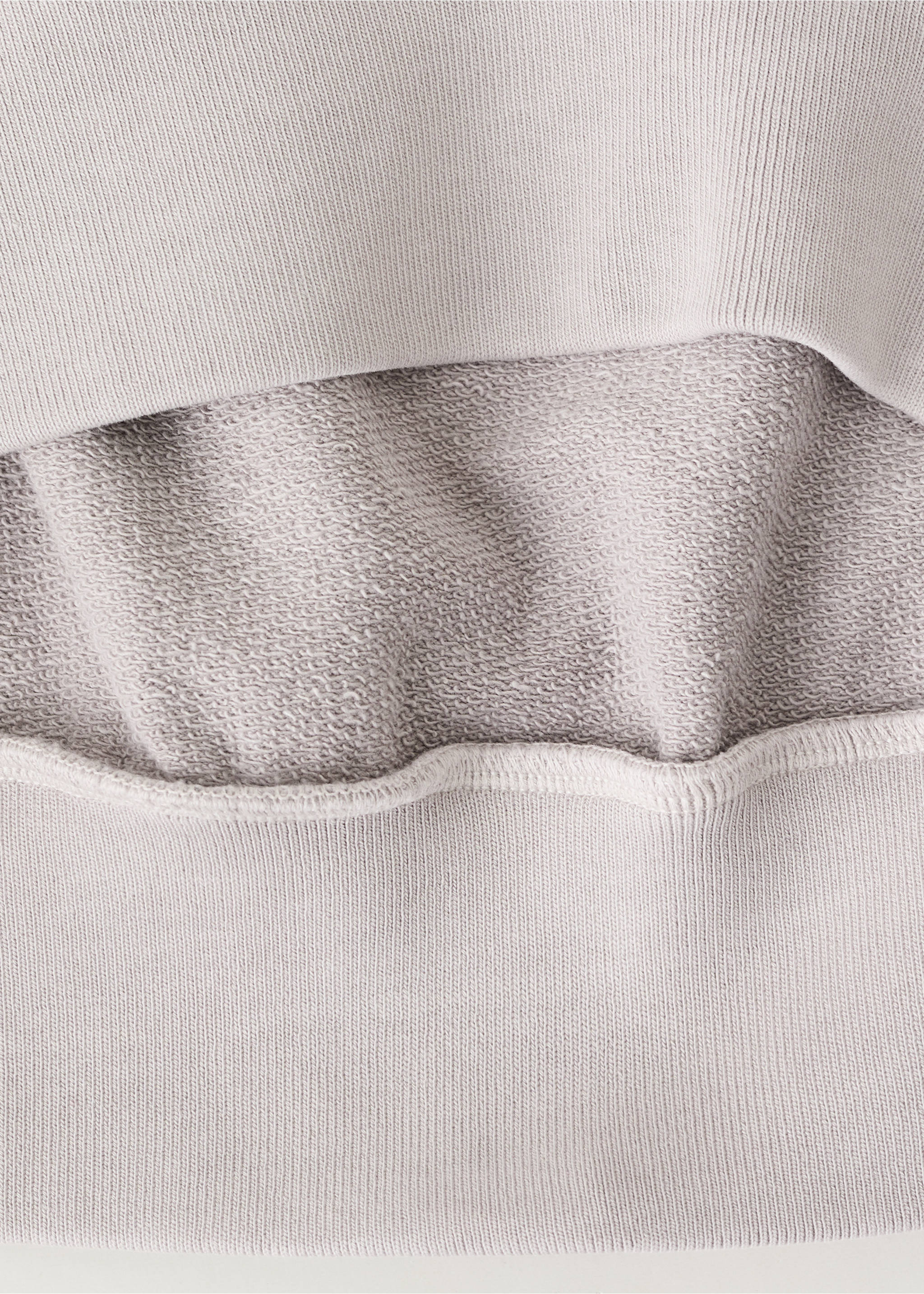 Gemustertes Baumwoll-Sweatshirt - Detail des Artikels 0, Hellgrau meliert. Ref: 27081534-00.