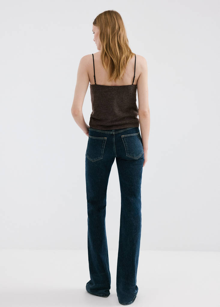 Top with lace neck — Chocolate