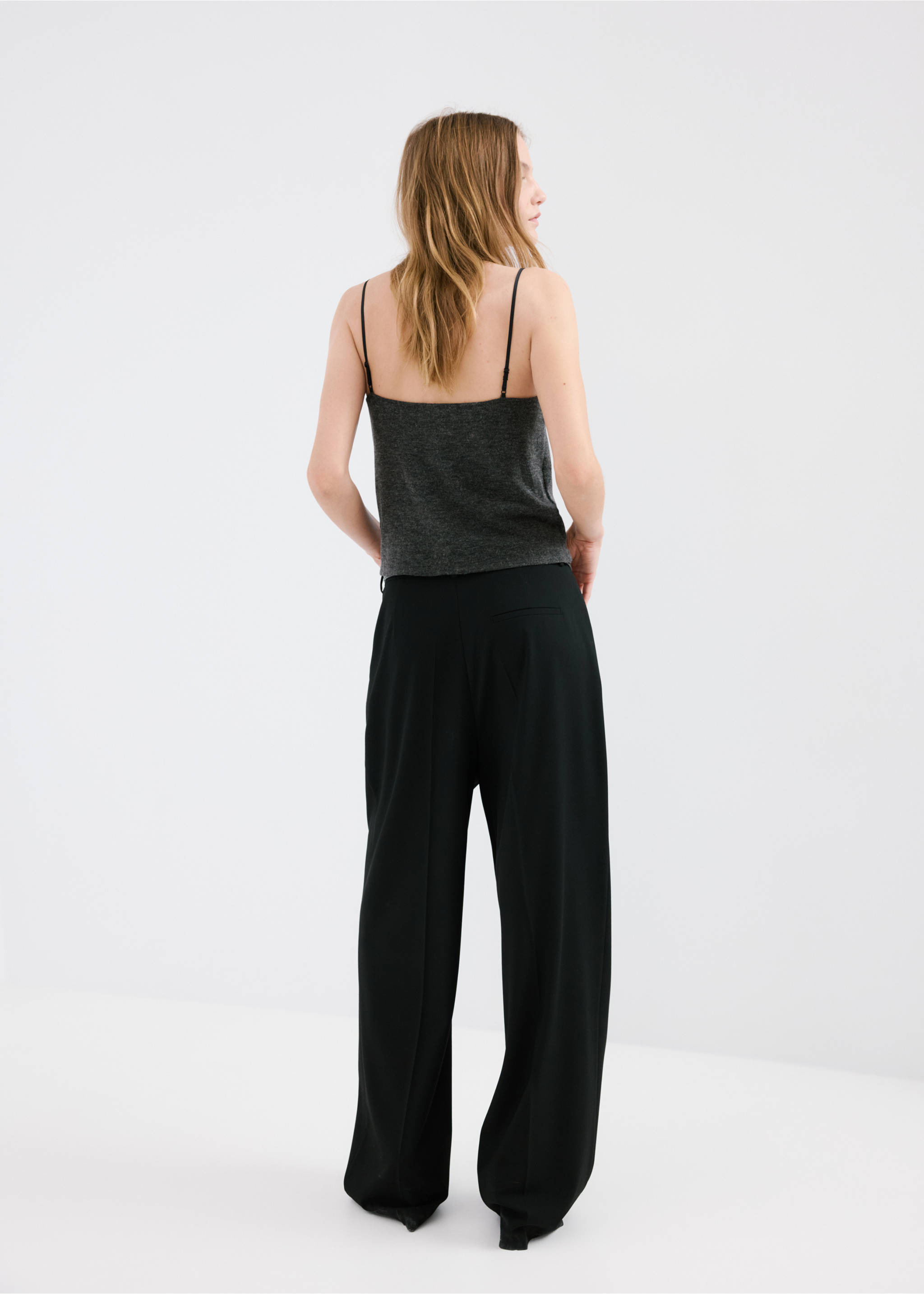 Top escote encaje - Reverso del artículo, Gris oscuro vigoré. Ref: 27081535-00.