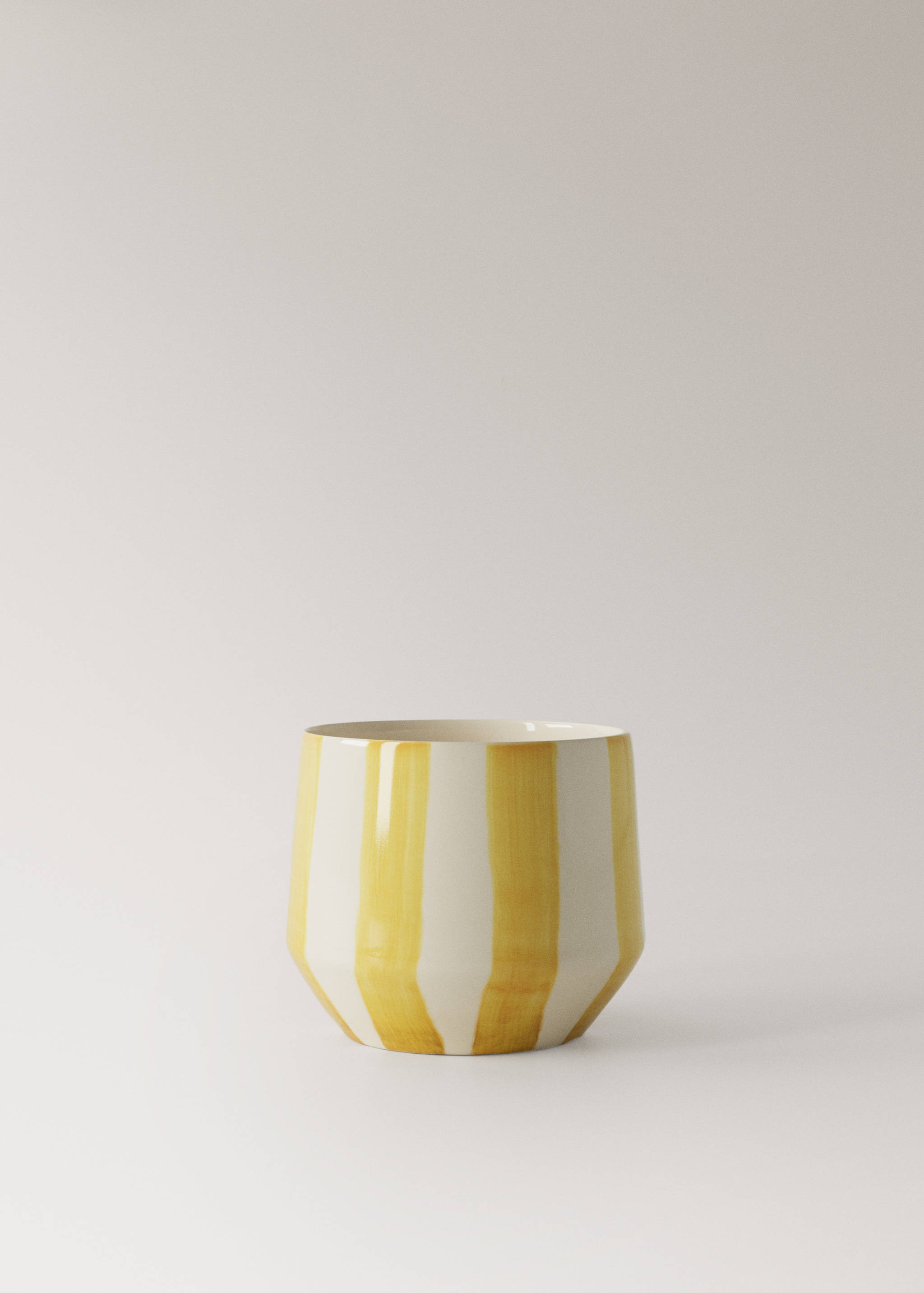 Hand-painted striped flowerpot - Article without model