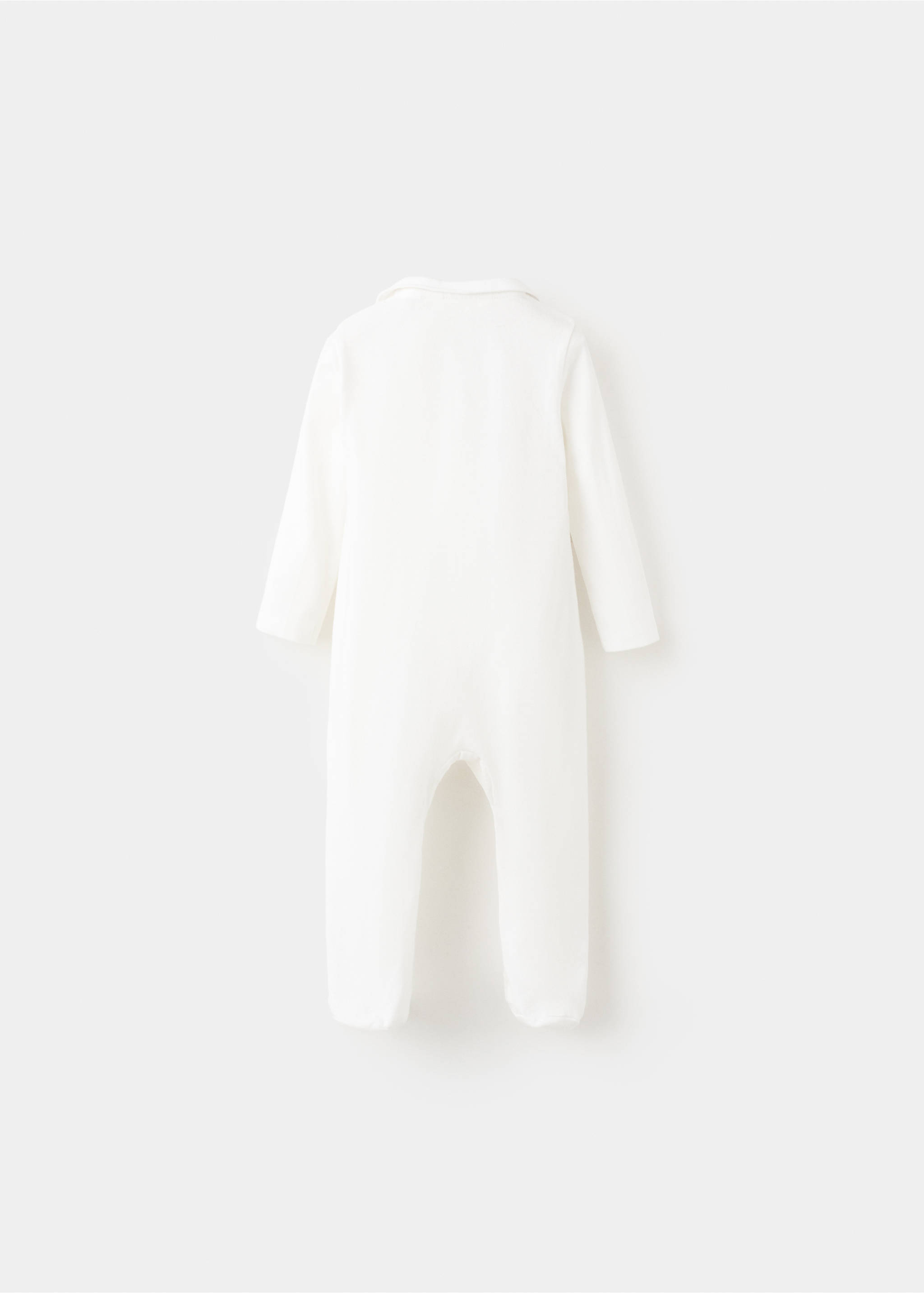 Long pyjama set 100% cotton - Reverse of the article, Off White. Ref: 27082004-00.