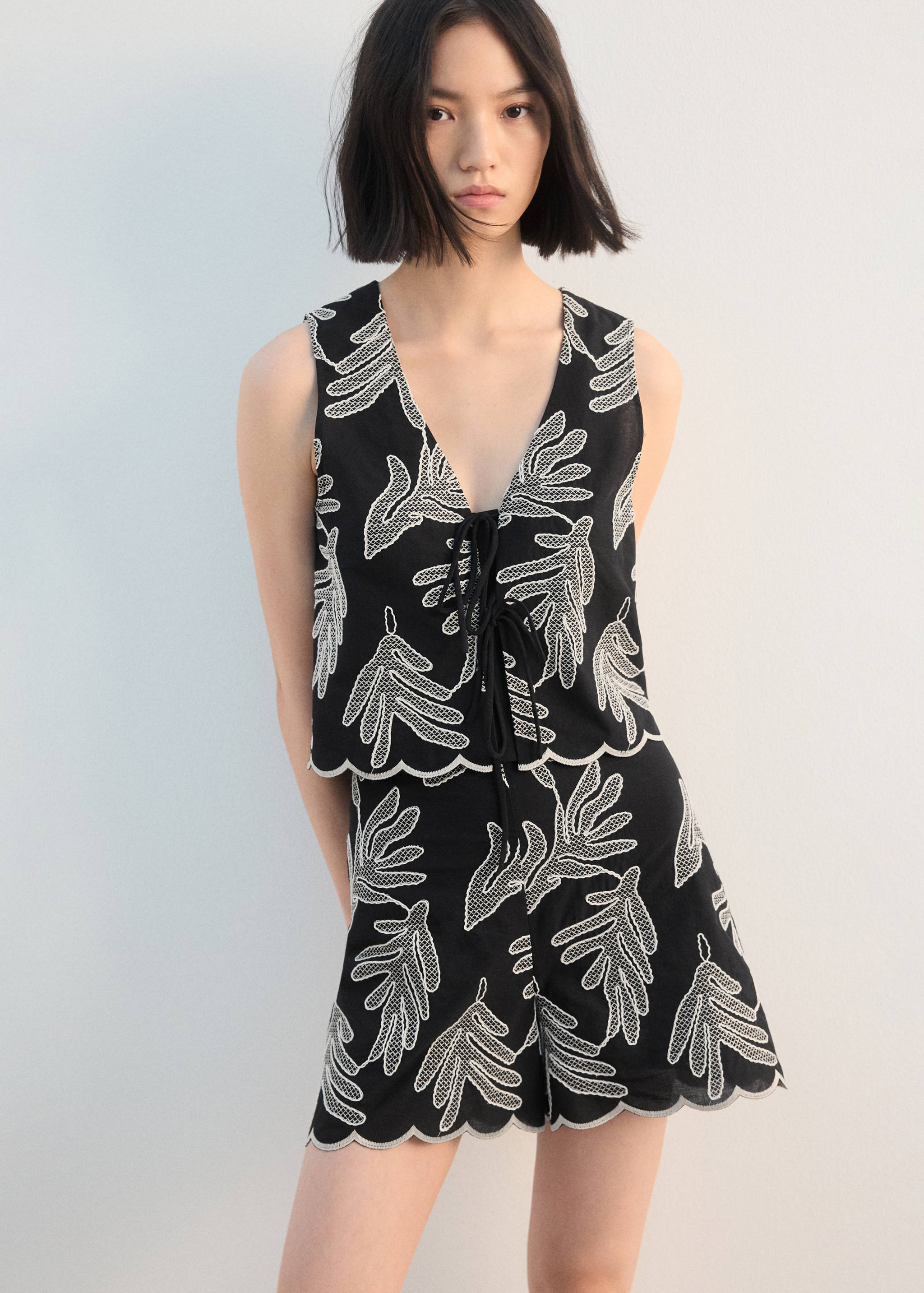 Shorts algodón bordados - Detalle del artículo 1