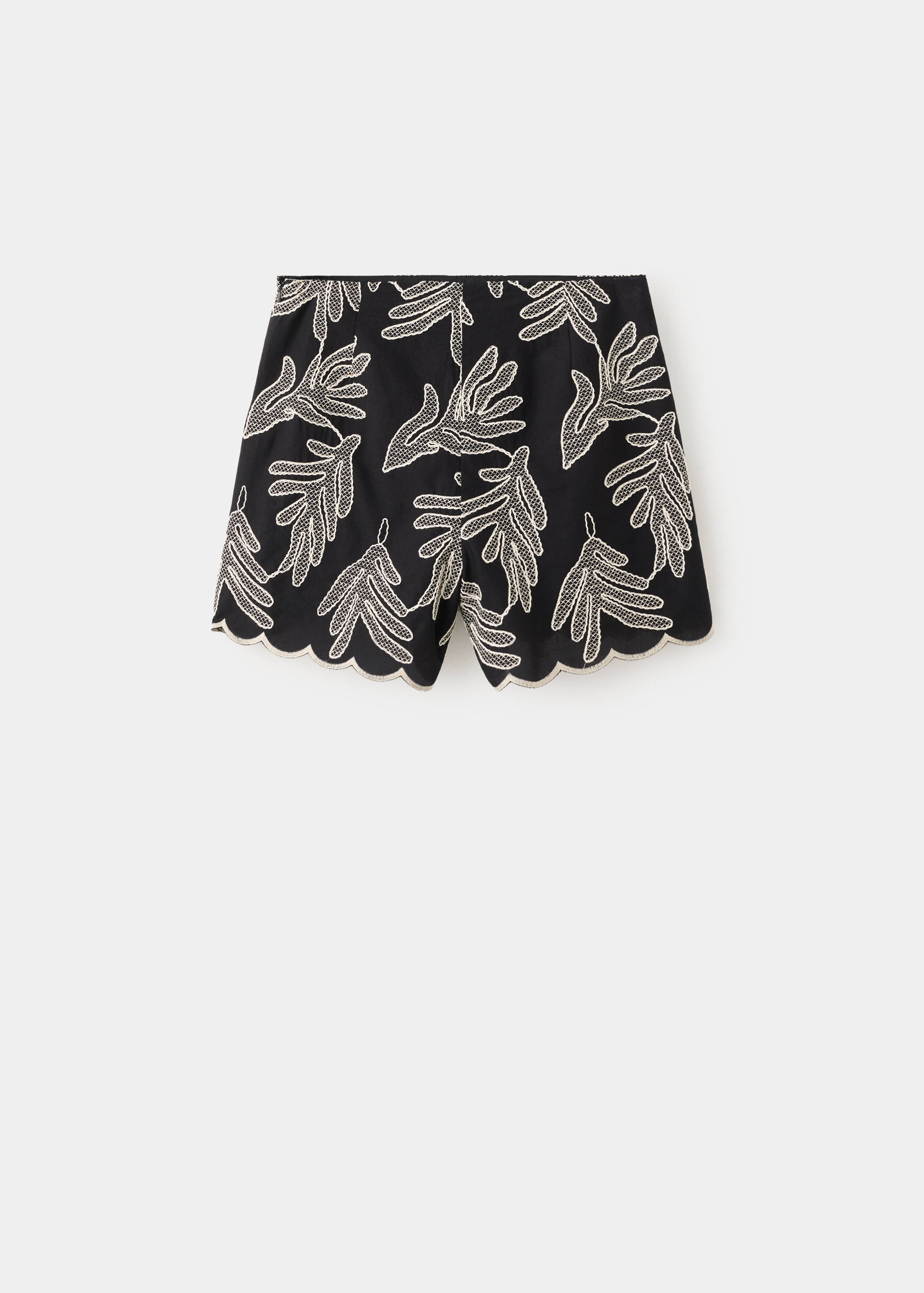 Embroidered cotton shorts - Article without model